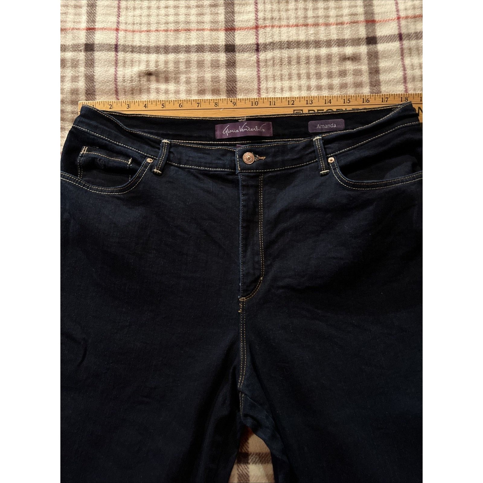 Gloria Vanderbilt Gloria Vanderbilt Jeans Plus18 36x30 Long Amanda Blue Denim Size 40" / US 18 - 7 Thumbnail