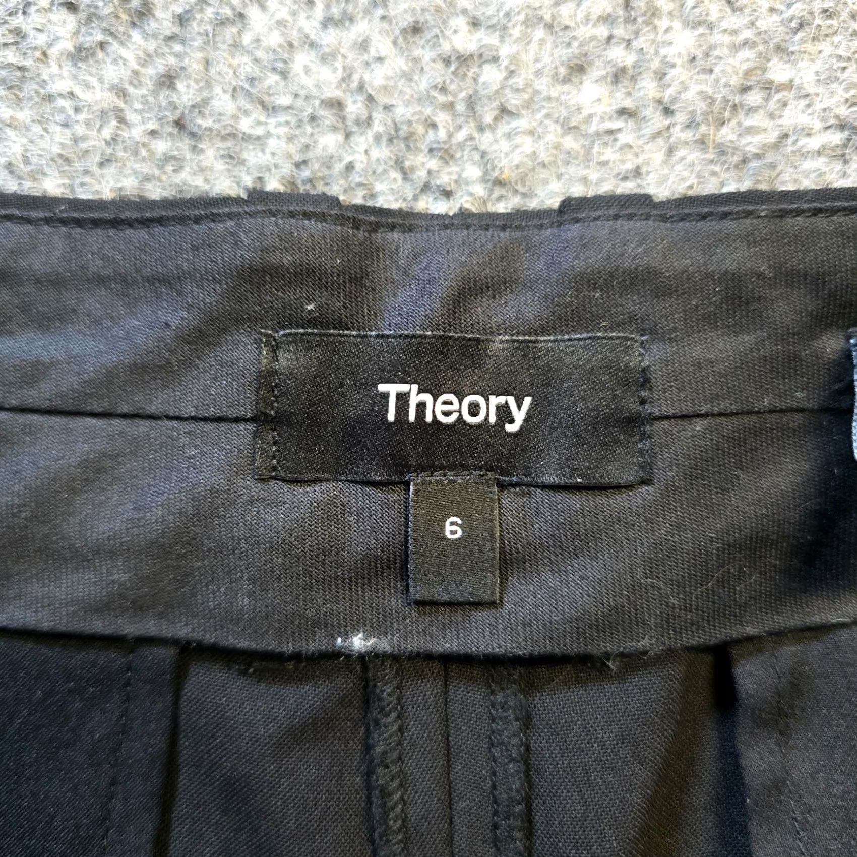 Theory Theory Pants Womens Size 6 Black Straight Leg Flat Front Career Casual Dress Pants Size 28" / US 6 / IT 42 - 4 Thumbnail