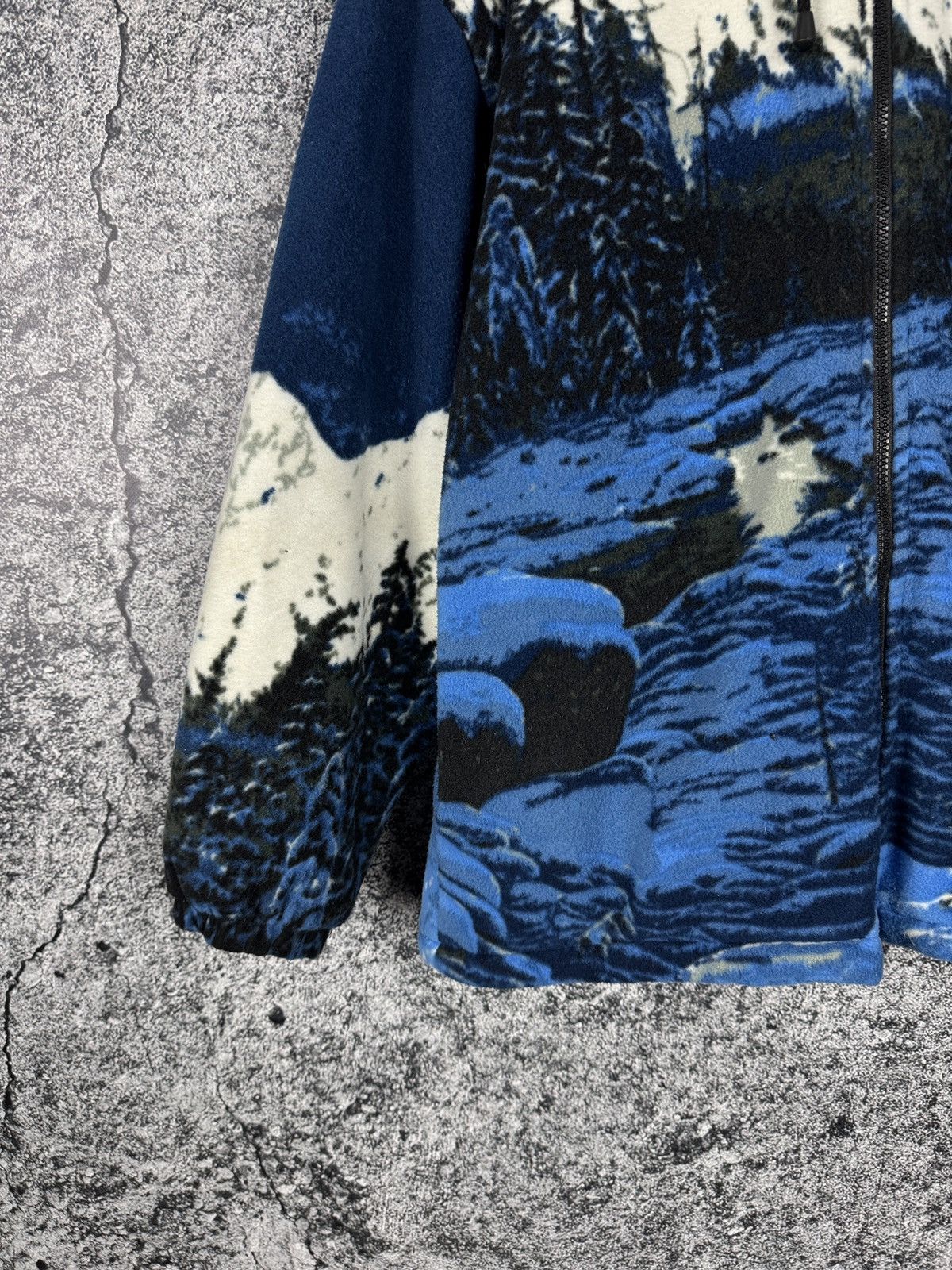 Vintage Vintage Wolf Mountain Fleece Jacket Sherpa Warm Overprint XL Size US XL / EU 56 / 4 - 7 Thumbnail