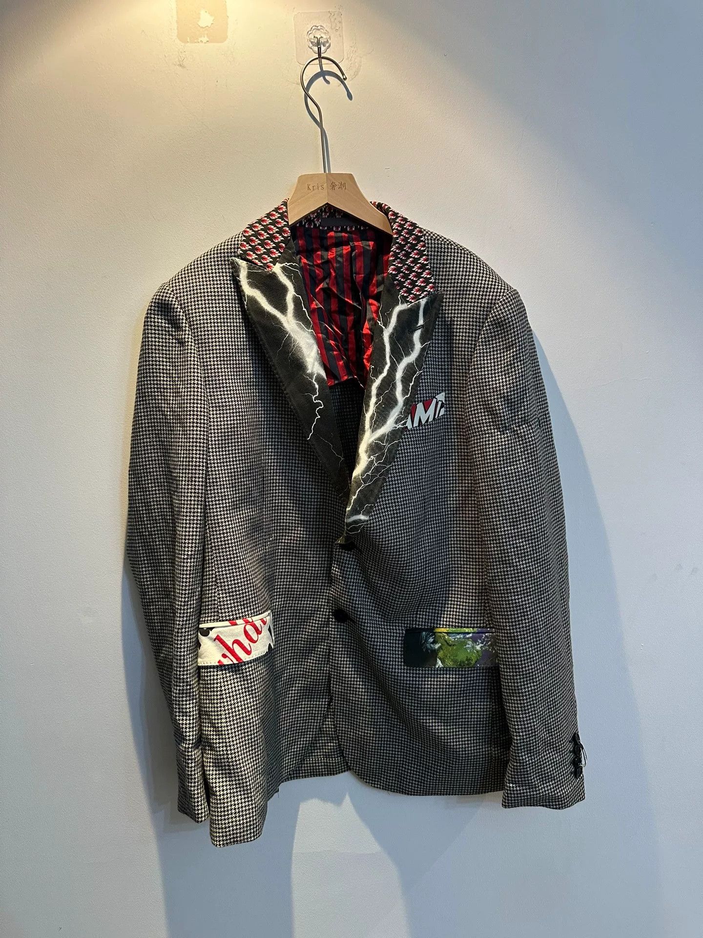 Moschino Moschino Lightning Patchwork Blazer Size US L / EU 52-54 / 3 - 1 Thumbnail