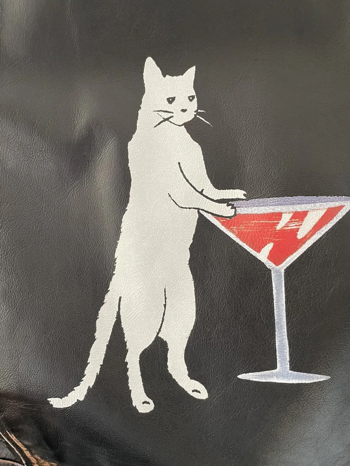 Saint Laurent Paris SLP Martini Cat Leather Jacket Size US M / EU 48-50 / 2 - 4 Thumbnail