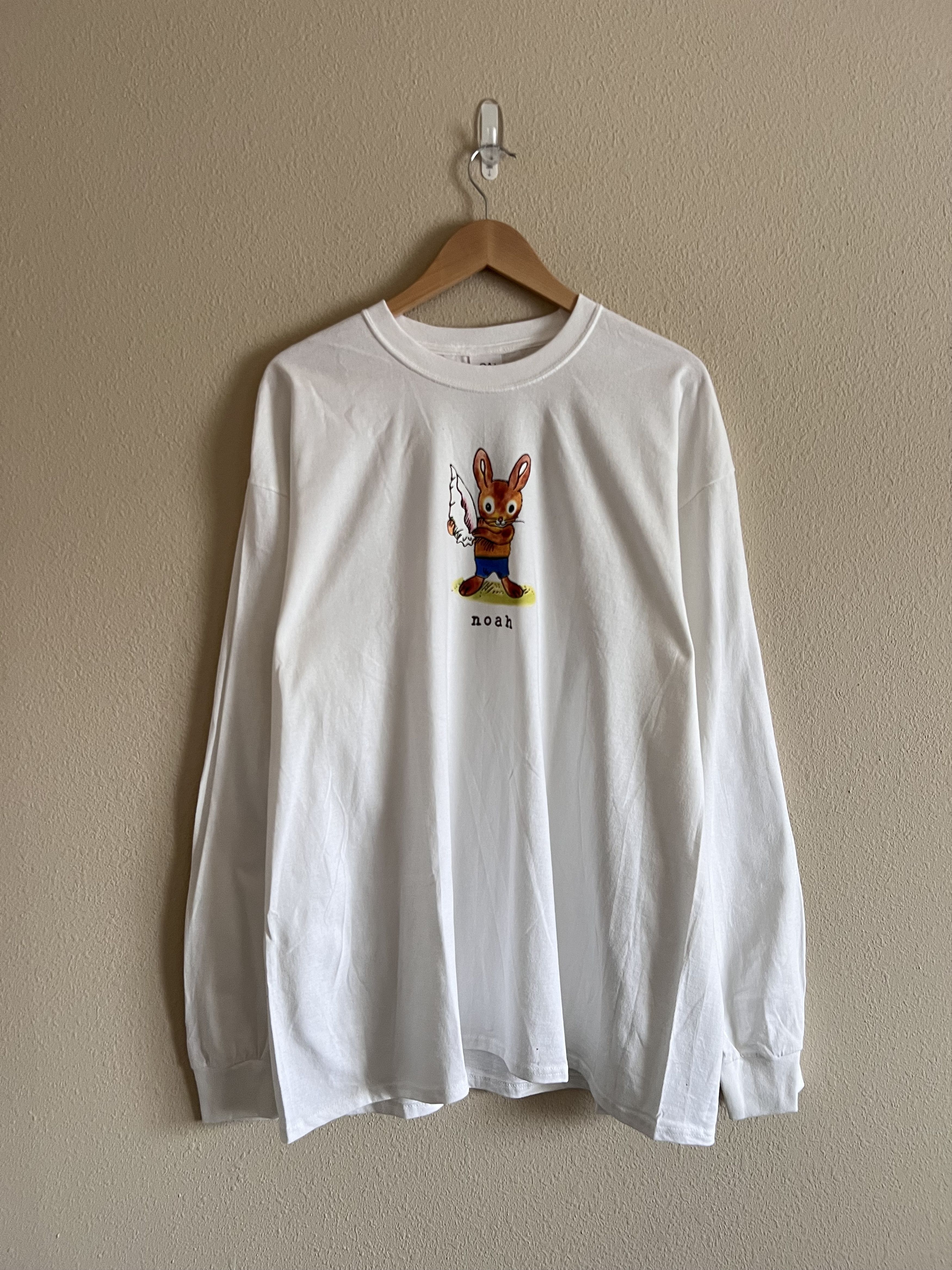 Noah Noah Bunny Long Sleeve Tee in White Size US XXL / EU 58 / 5 - 2 Thumbnail