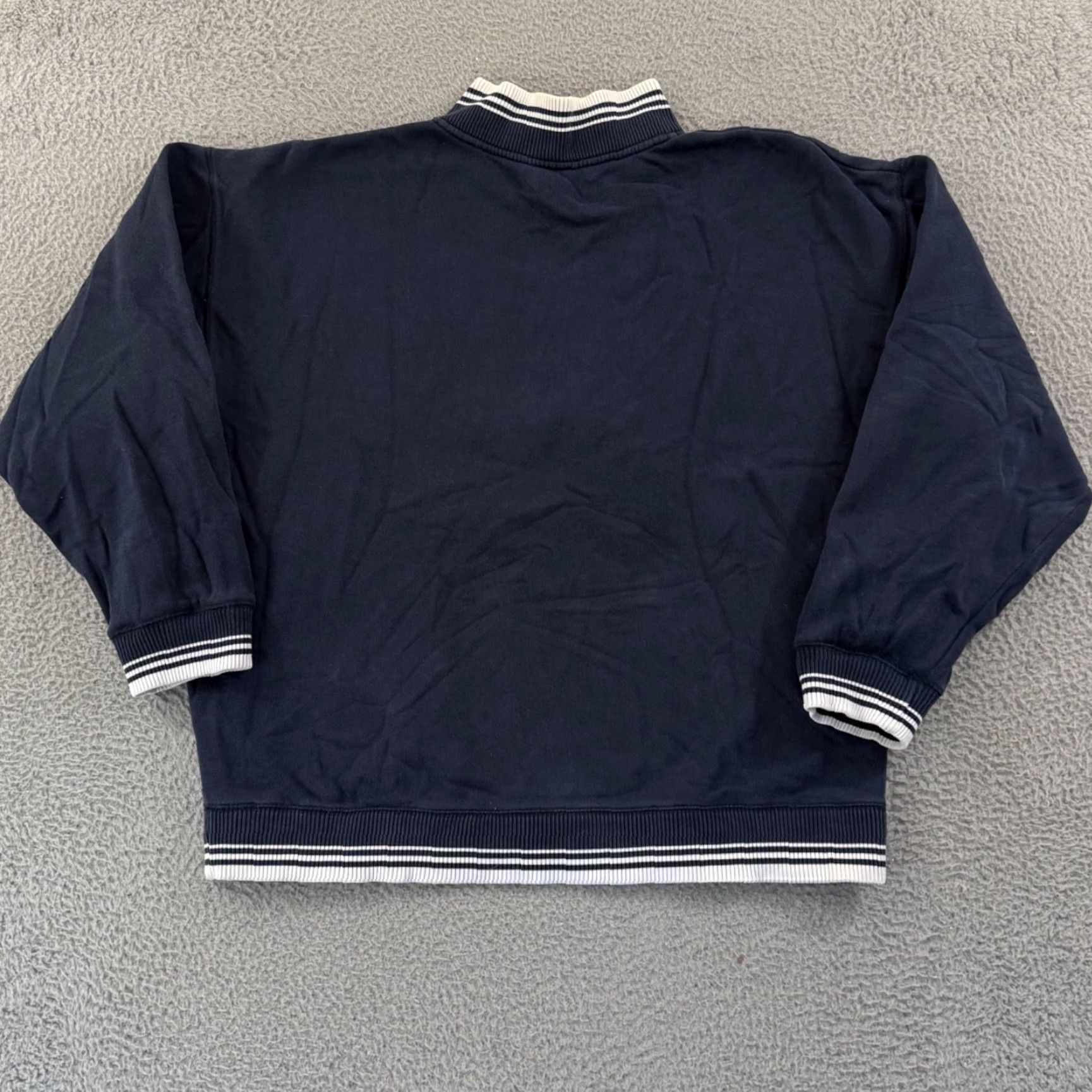 Vintage VINTAGE Warner Bros Sweatshirt Men's XL Blue 90s Embroidered Logo 1/2 Zip Size US XL / EU 56 / 4 - 7 Thumbnail