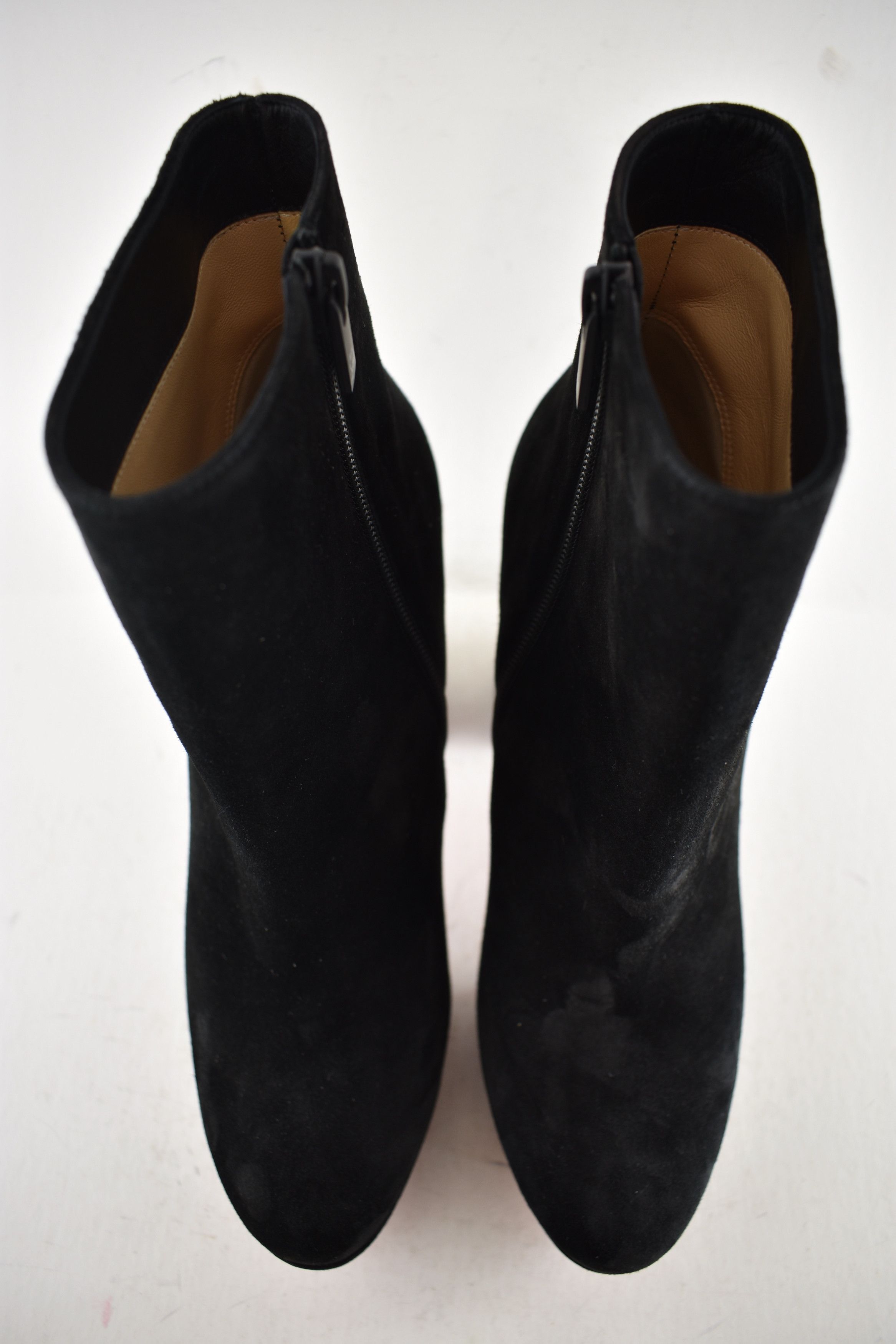 Christian Louboutin Movida Booty 130 Black Suede Platform Block Heel Bootie 37 Size US 7 / IT 37 - 11 Thumbnail