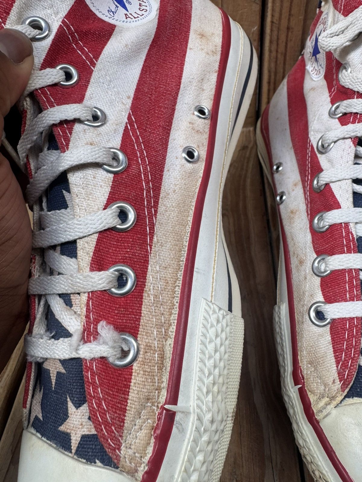 Converse Rare converse all star American flag Converse made in USA 10 Size US 10 / EU 43 - 8 Thumbnail