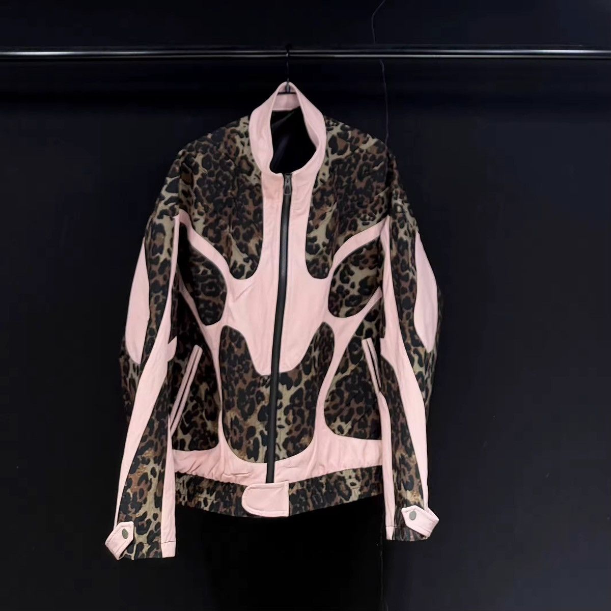 Other Leopard Designer Patchwork Motorcycle Y2k Jacket Size US L / EU 52-54 / 3 - 1 Thumbnail