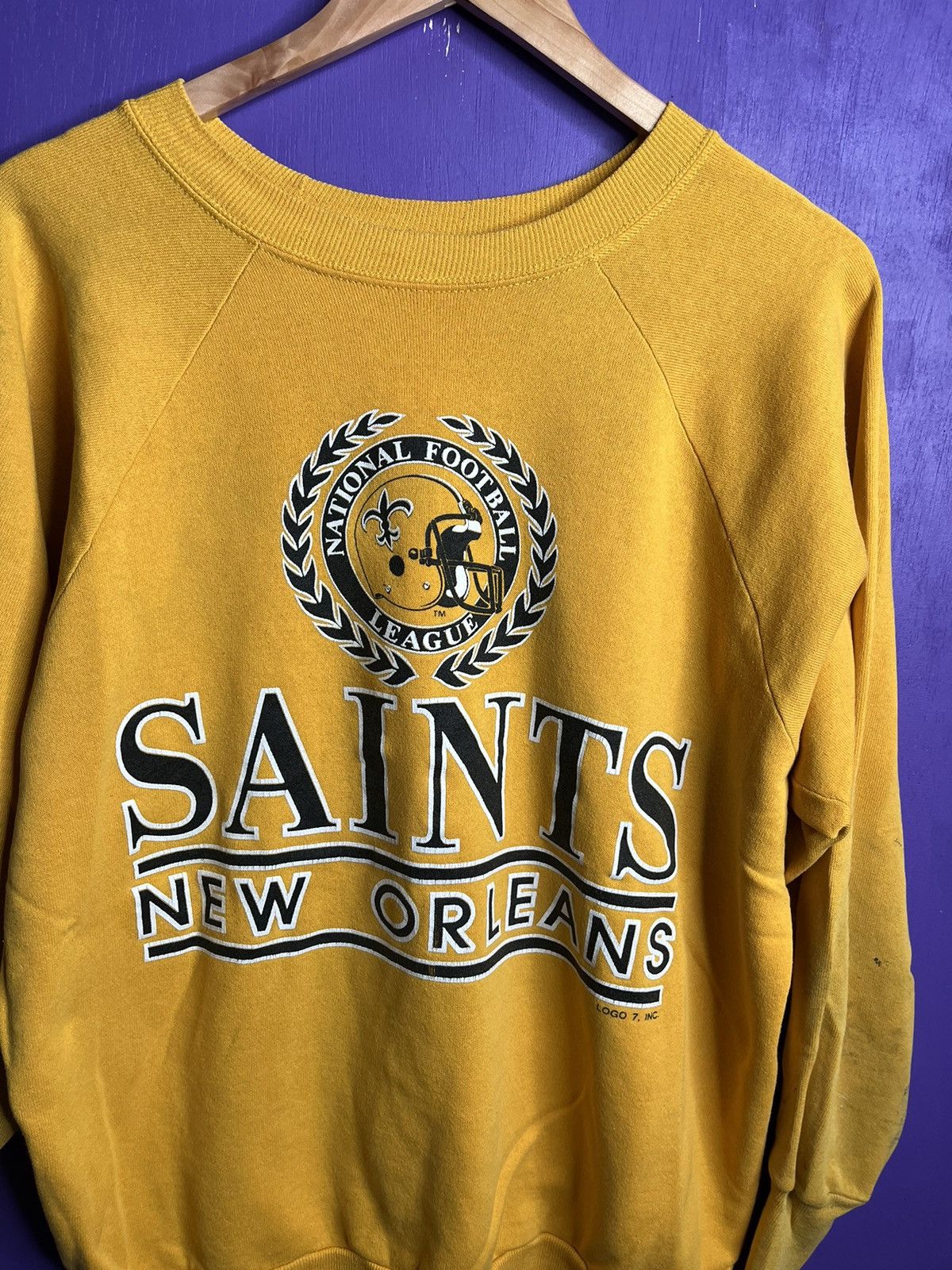 NFL × Vintage Vintage 80s Logo 7 New Orleans saints logo sweatshirt Size US L / EU 52-54 / 3 - 3 Thumbnail
