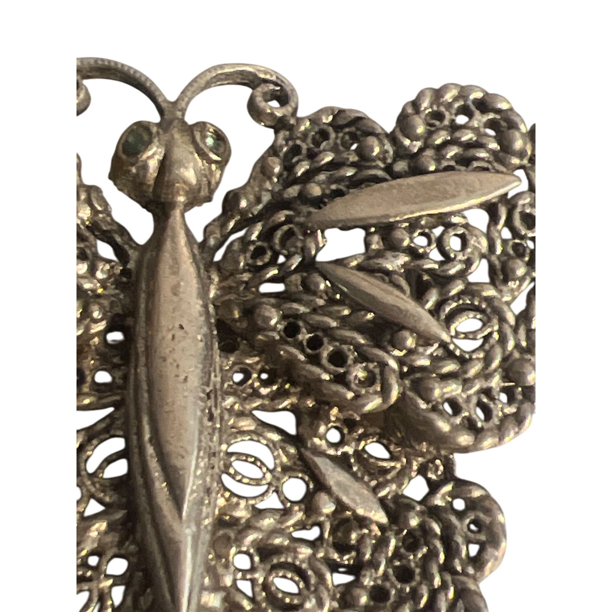 Other Vintage Silver Tone Filigree Butterfly Brooch Pin Openwork 2 Size ONE SIZE - 2 Thumbnail