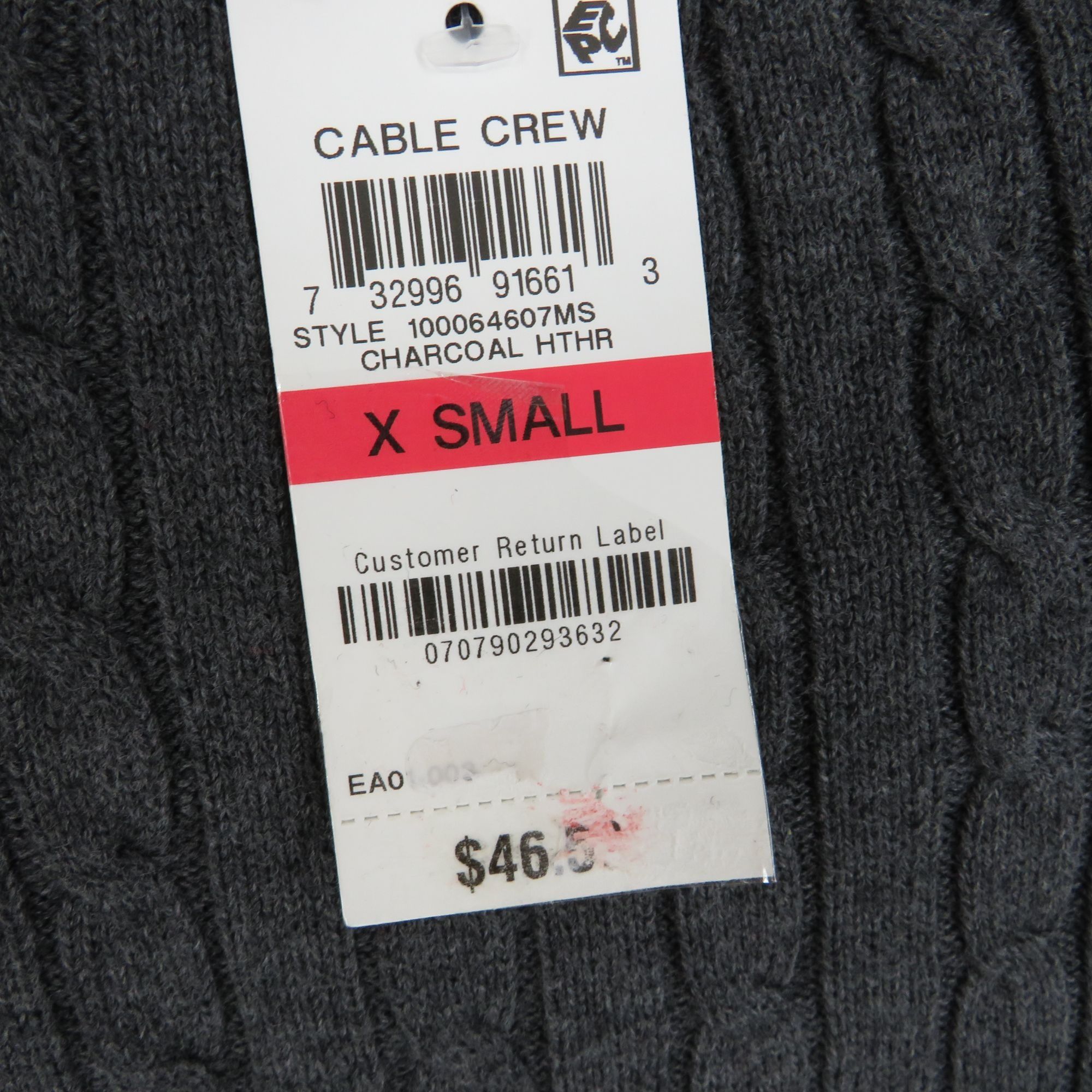 Other Karen Scott Womens Cable Crew Sweater Charcoal Heather X Sma Size XS / US 0-2 / IT 36-38 - 5 Thumbnail