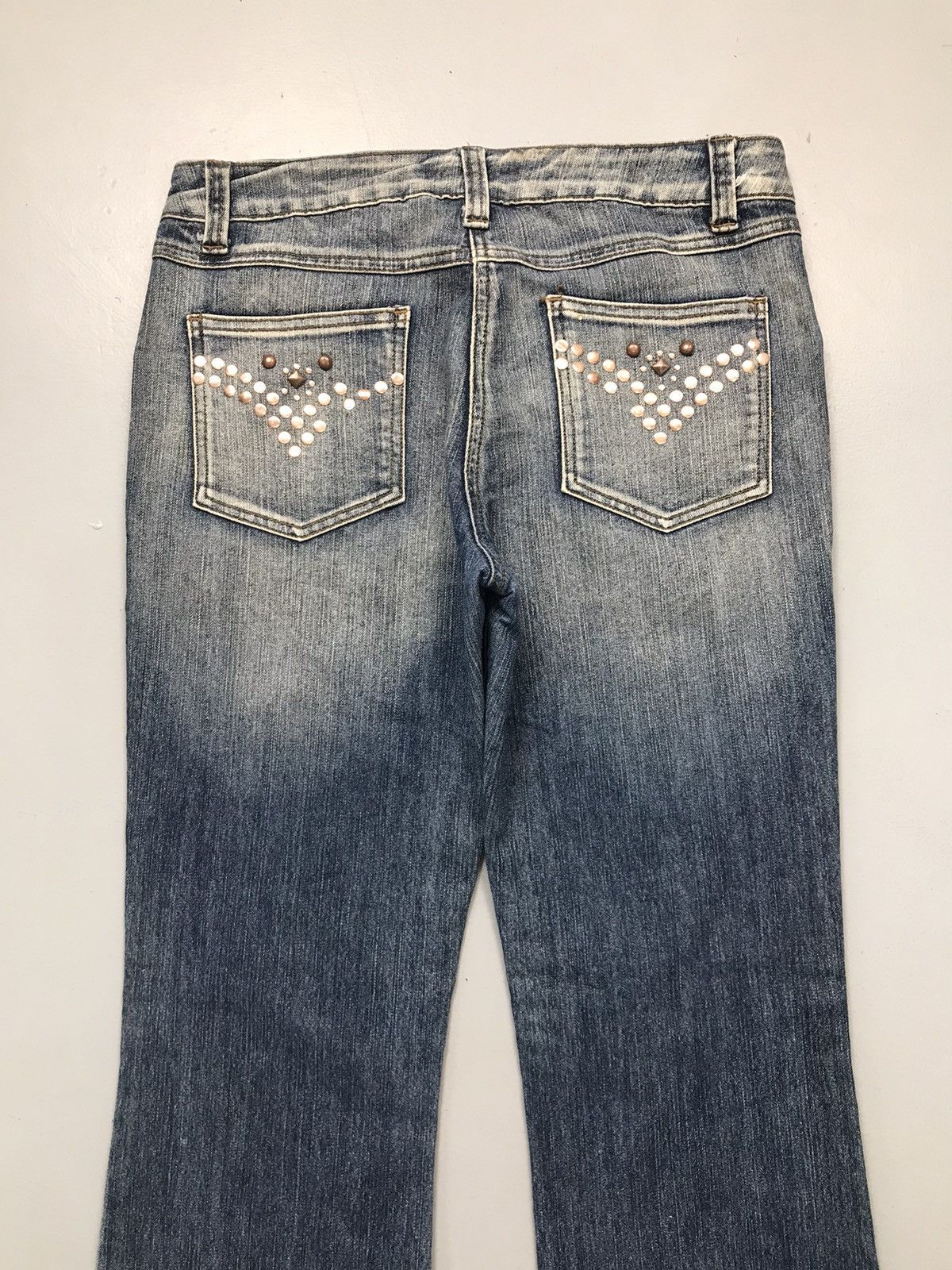 JNCO Vintage Y2K stone embroidered bootcut denim Size 32" / US 10 / IT 46 - 10 Thumbnail