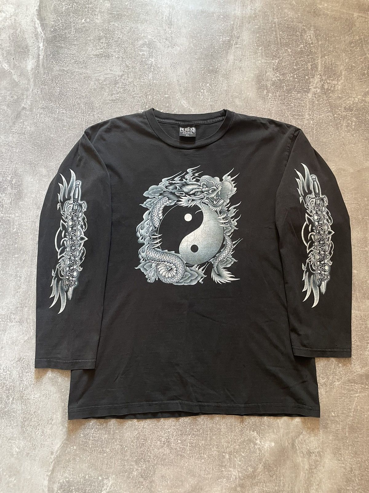 Affliction × JNCO Vintage Affliction Style Dragon 🐉 Long Sleeve Shirt Size US XL / EU 56 / 4 - 2 Thumbnail