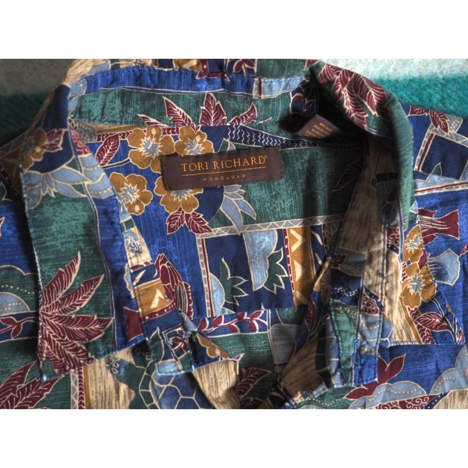 Tori Richard VINTAGE Tori Richard Honolulu Cotton Fish Turtle Hawaiian Camp Pocket Shirt Mens 2XL XXL Size US XXL / EU 58 / 5 - 5 Thumbnail