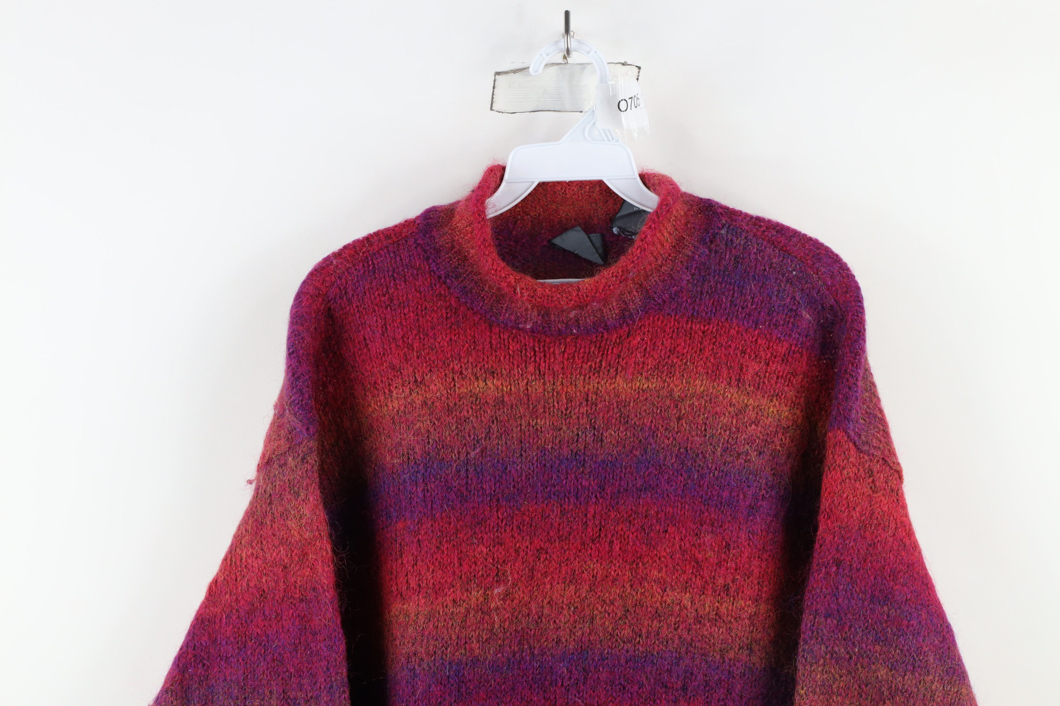 Vintage Vintage 90s Streetwear Wool Blend Marled Mock Neck Sweater Size L / US 10 / IT 46 - 2 Thumbnail