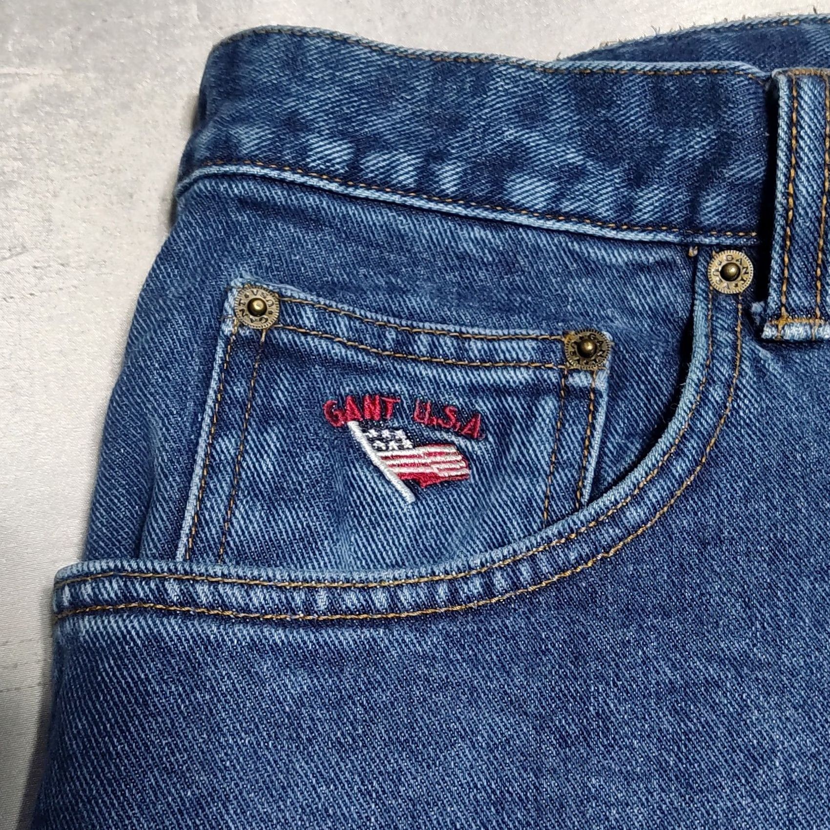 Gant VINTAGE GANT USA Jeans Men 5-Pocket Blue Denim 37x31 Regular 5-Pocket Five Pocket Shirt? Size US 38 / EU 54 - 2 Thumbnail