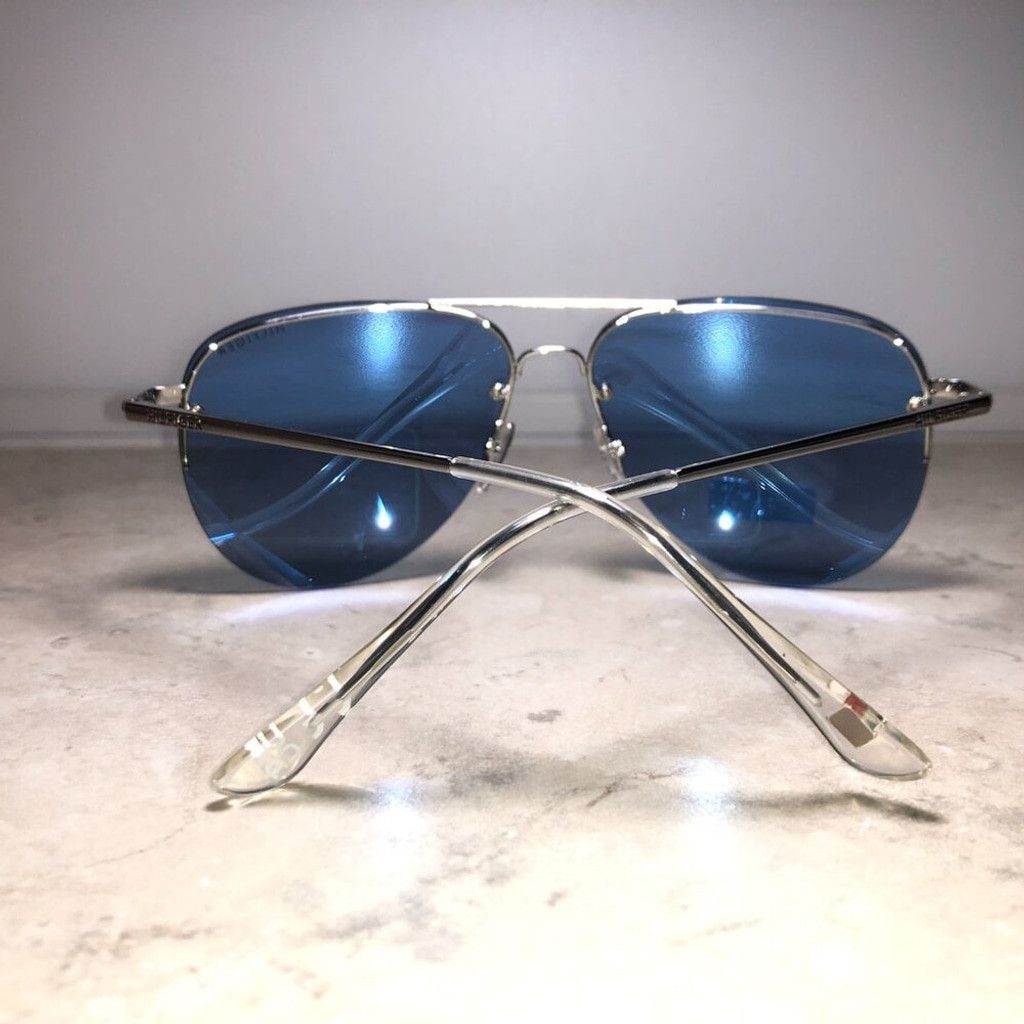 Tommy Hilfiger Tommy Hilfiger Silver & Black Aviator Sunglasses Size ONE SIZE - 4 Thumbnail