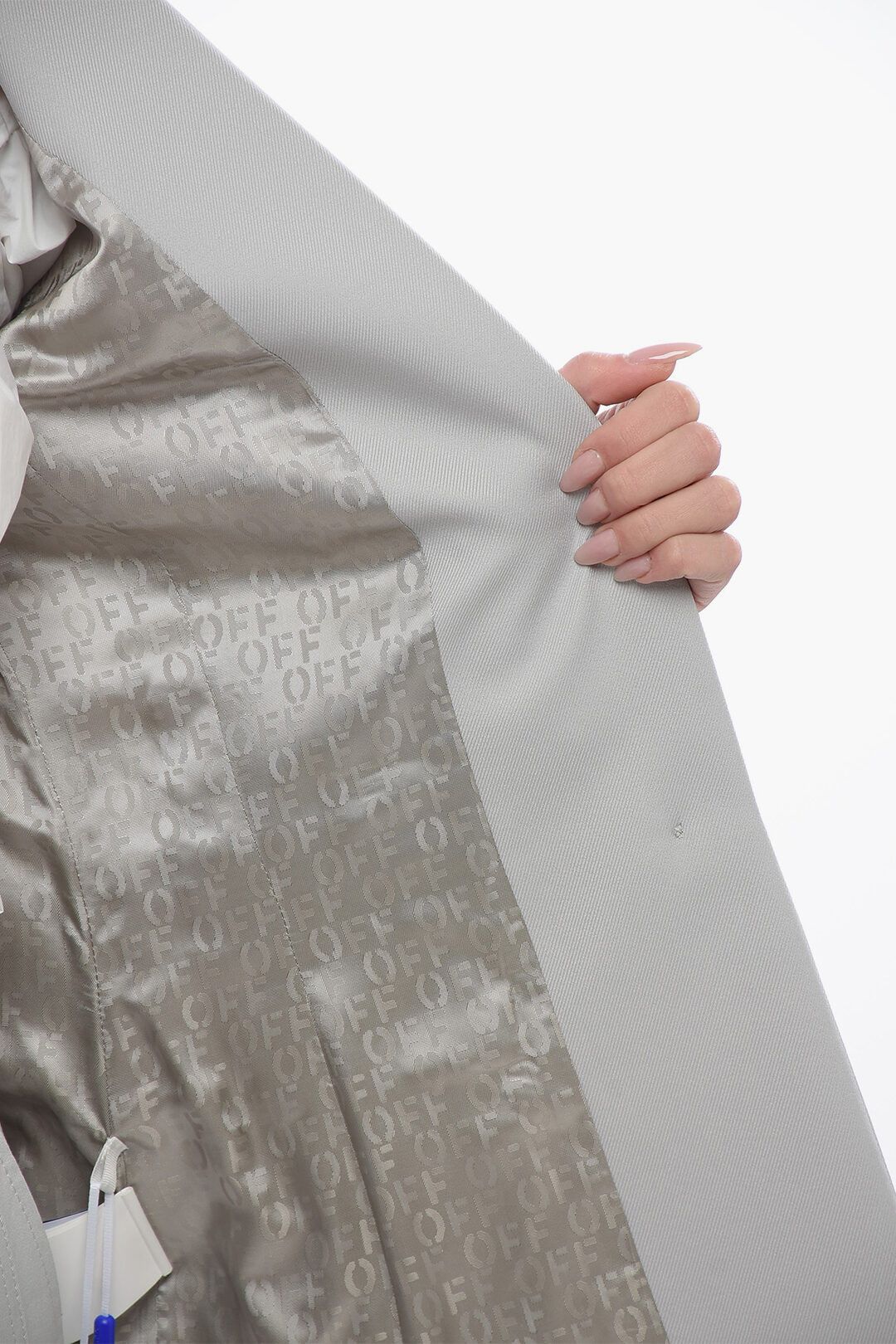 Off-White og1mm1125 Peak Lapel Slim Fit Blazer in Grey Size M / US 6-8 / IT 42-44 - 5 Thumbnail
