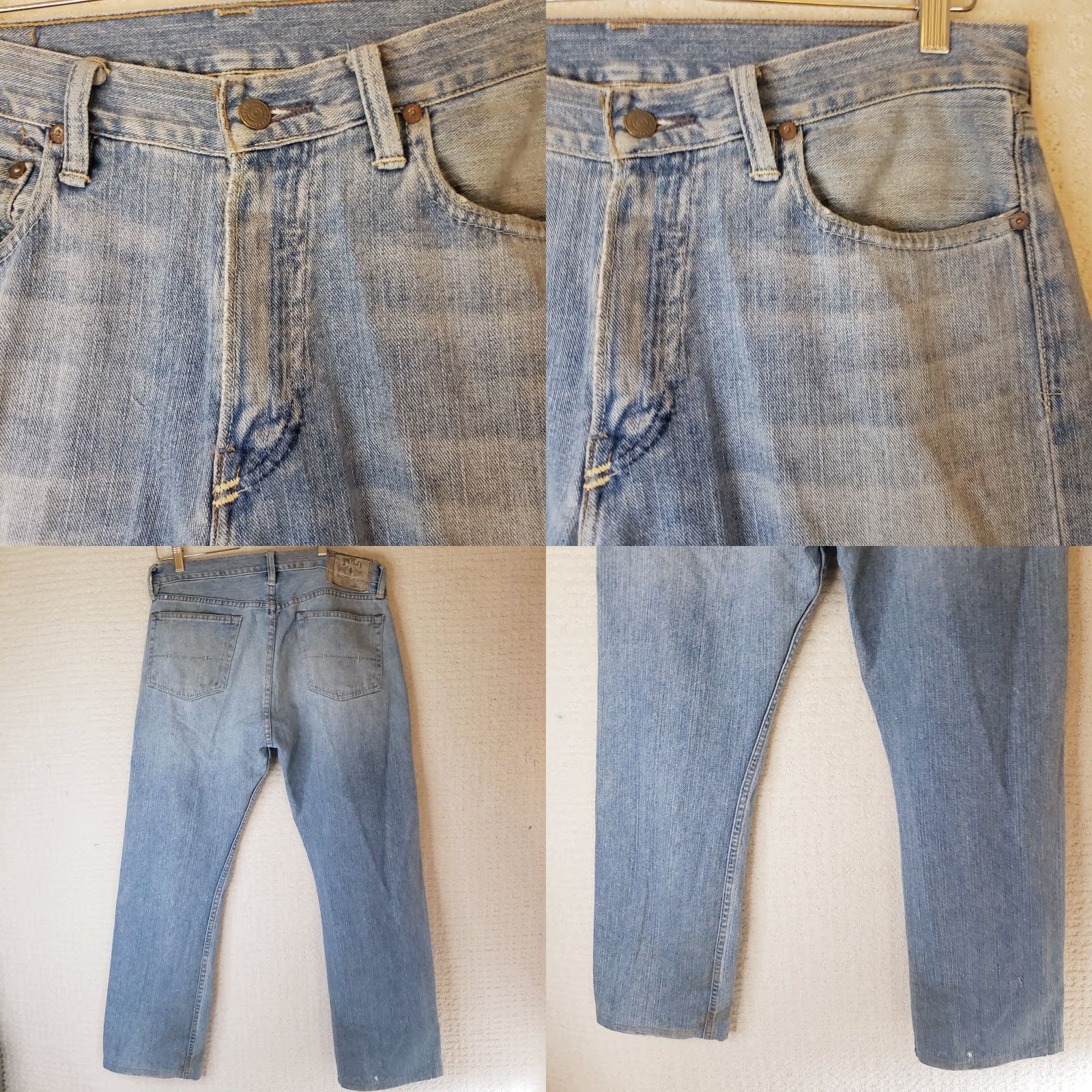 Polo Ralph Lauren Polo Ralph Lauren Jeans Men 33x30 Relaxed Fit Thompson Lightly Distressed Denim Shirt? Size US XS / EU 42 / 0 - 8 Thumbnail