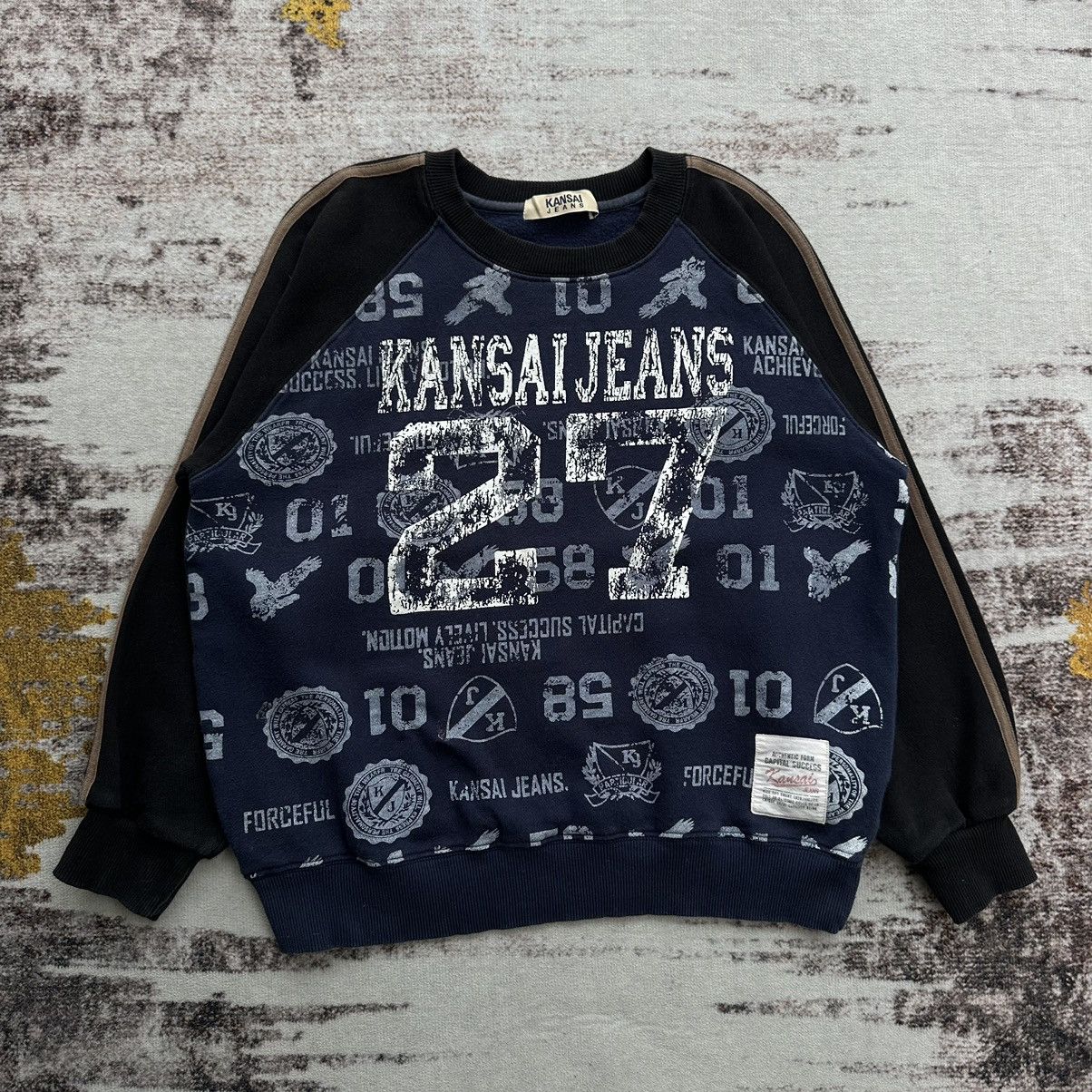 Japanese Brand VINTAGE KANSAI JEANS OVERPRINT VERY RARE Size US XXS / EU 40 - 2 Thumbnail