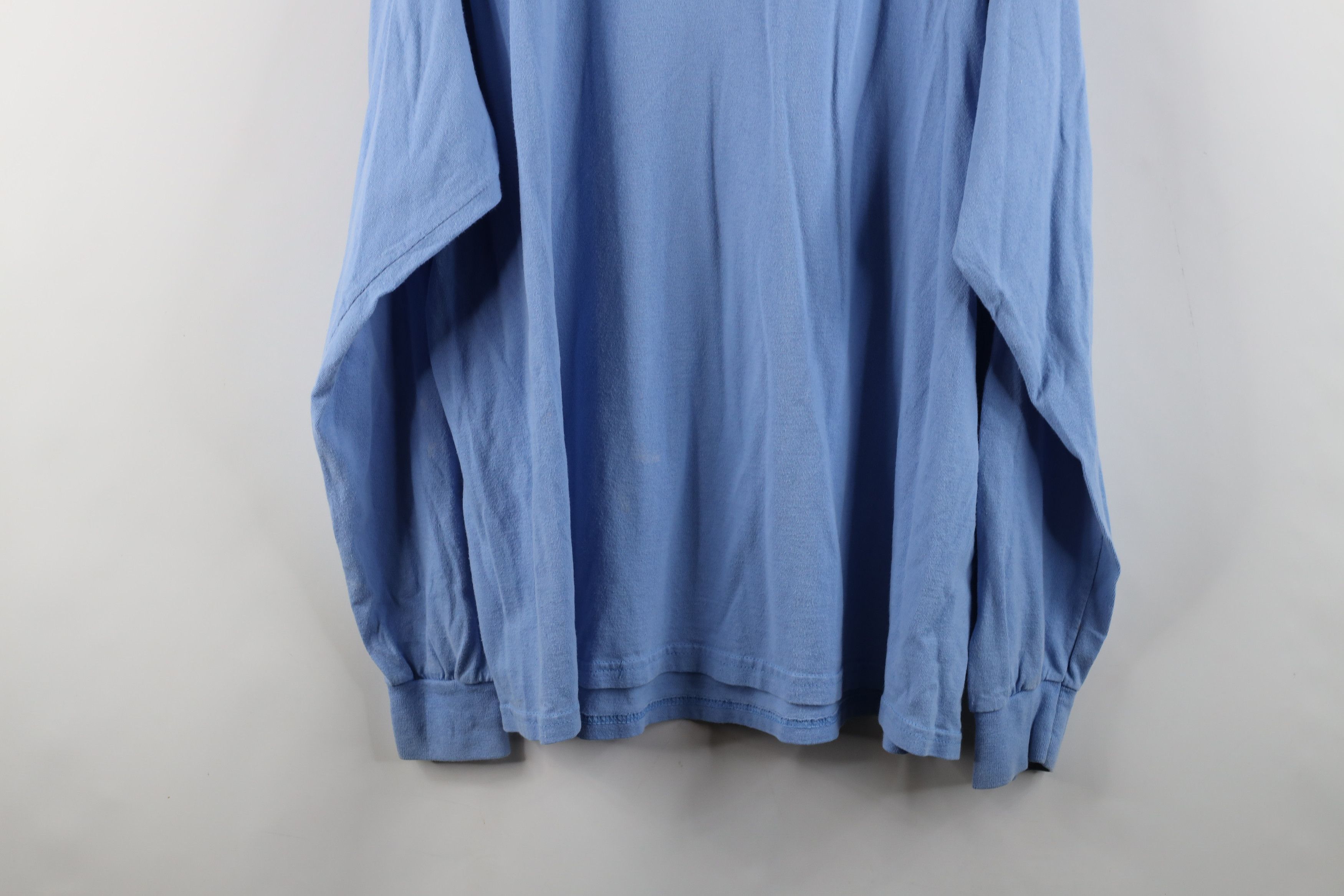 Vintage Vintage 90s Streetwear Long Sleeve T-Shirt Carolina Blue Size US XXL / EU 58 / 5 - 13 Thumbnail