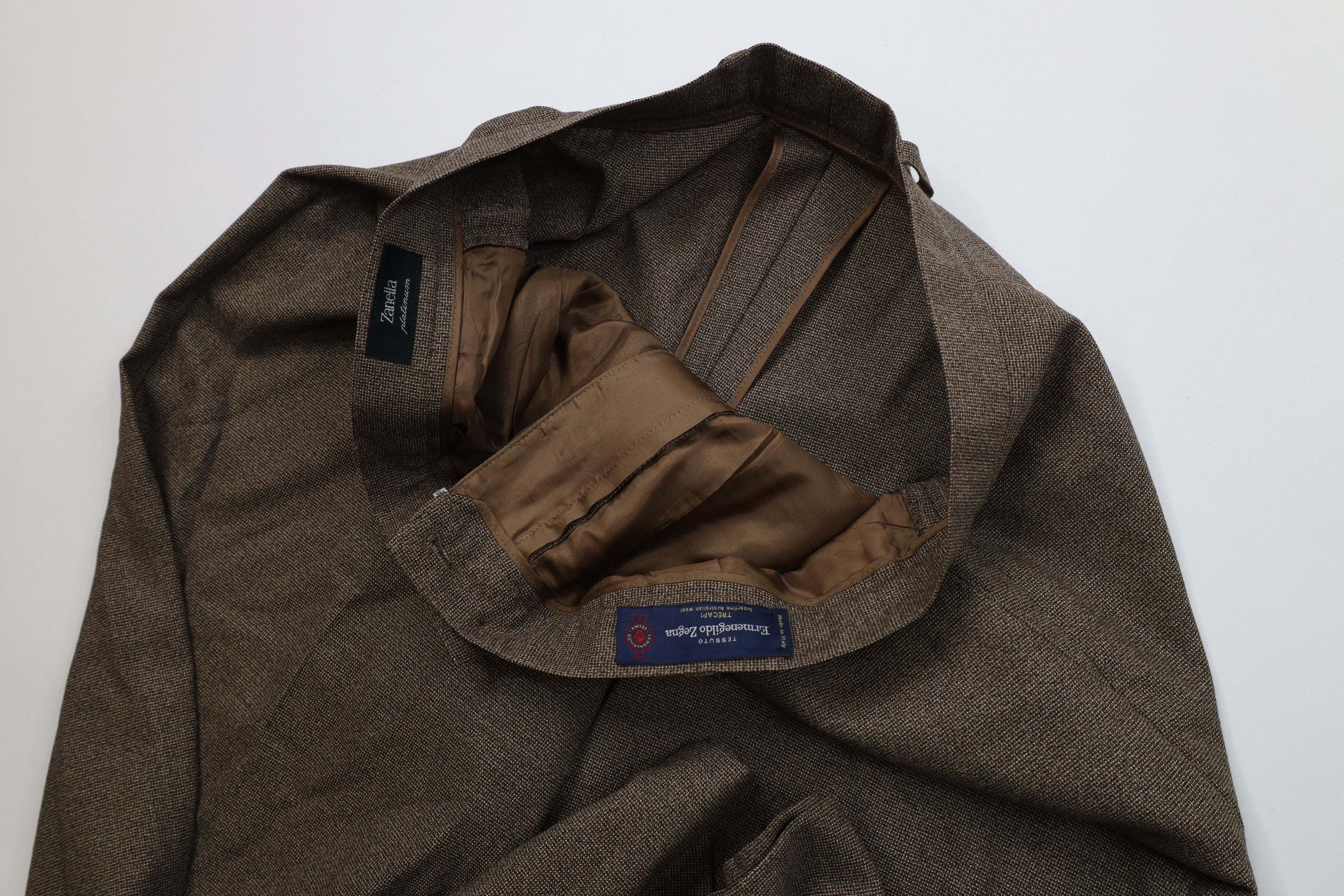 Ermenegildo Zegna Vintage Ermenegildo Zegna Wool Knit Chino Pants Brown Size 38" / US 16 / IT 52 - 8 Thumbnail
