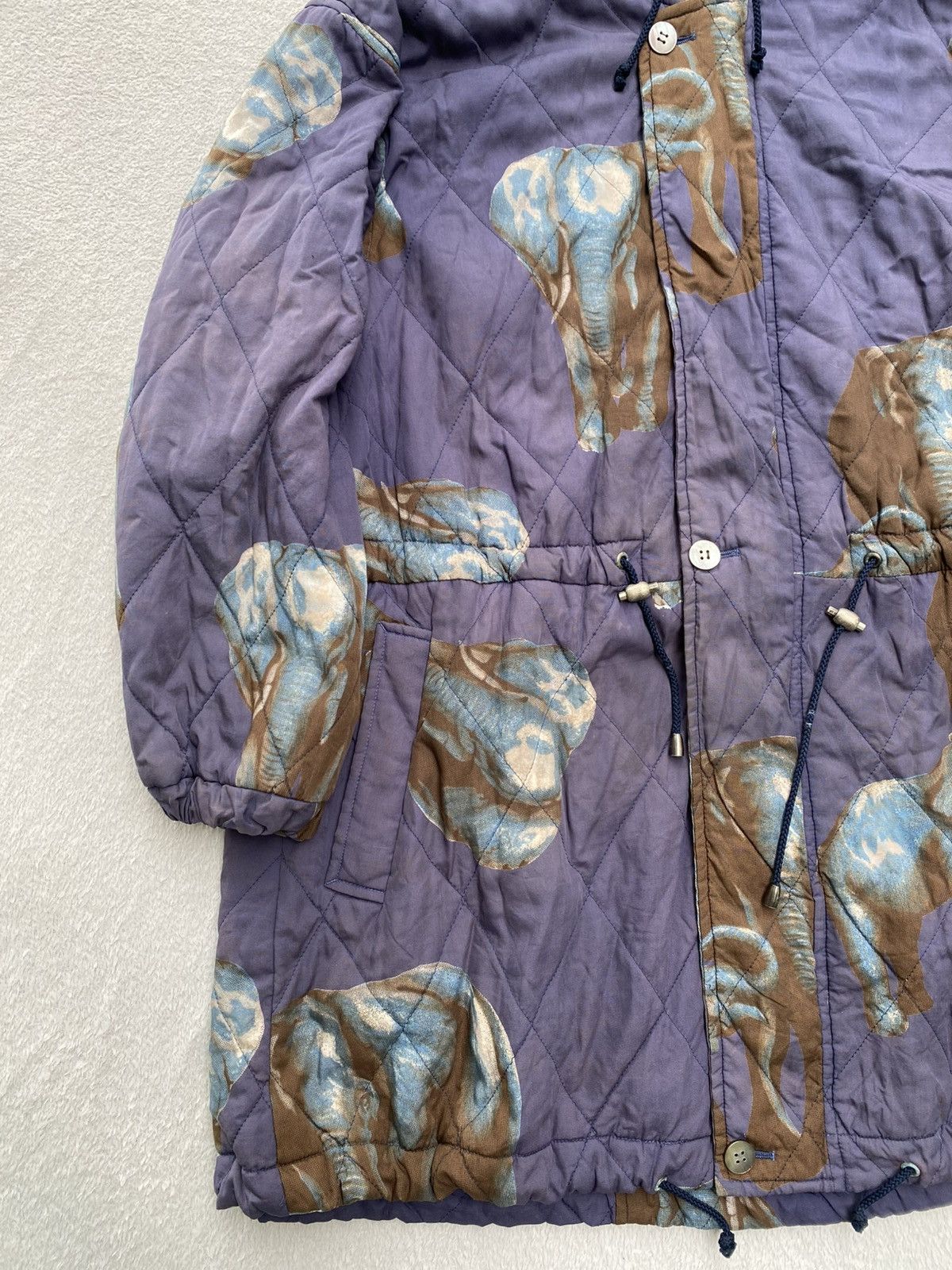 Hai Sporting Gear 1980s Hai Sporting Gear by Issey Miyake Elephant Print Parka Size US M / EU 48-50 / 2 - 2 Thumbnail