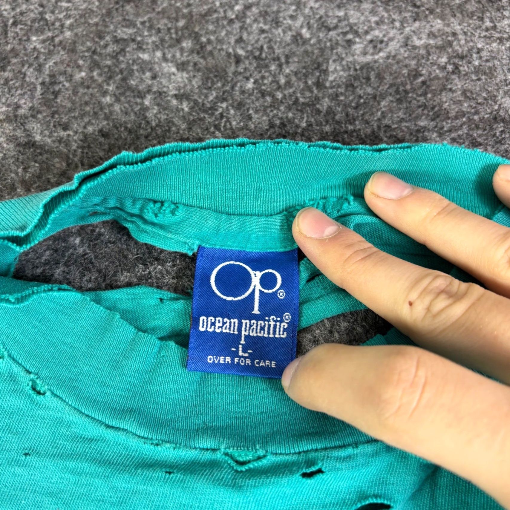 Ocean Pacific VINTAGE Ocean Pacific Graphic T Shirt Teal Turquoise Geo Print Men Size Lg 90s Size US L / EU 52-54 / 3 - 5 Thumbnail