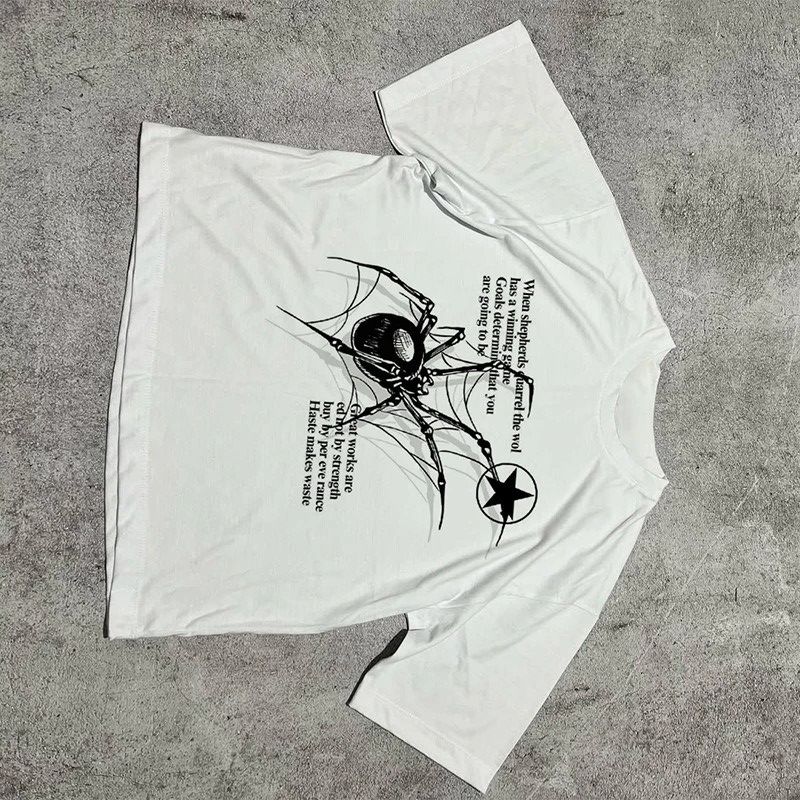 Other Aesthetic Y2k Cotton Spider T-Shirt Size US XL / EU 56 / 4 - 3 Thumbnail