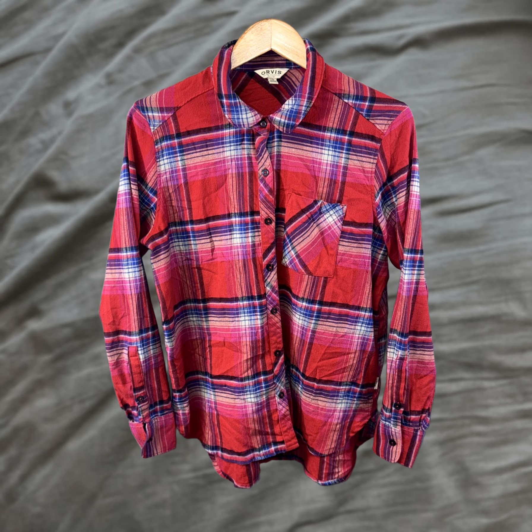 Orvis Orvis Shirt Womens Large Red Plaid Button-Down Long Sleeve Classic Collection Size L / US 10 / IT 46 - 1 Thumbnail