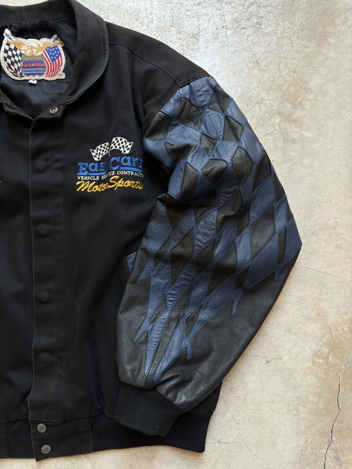 Jeff Hamilton VINTAGE 90s Jeff Hamilton Racing Jacket EasyCare MotorSports Size US XL / EU 56 / 4 - 4 Thumbnail