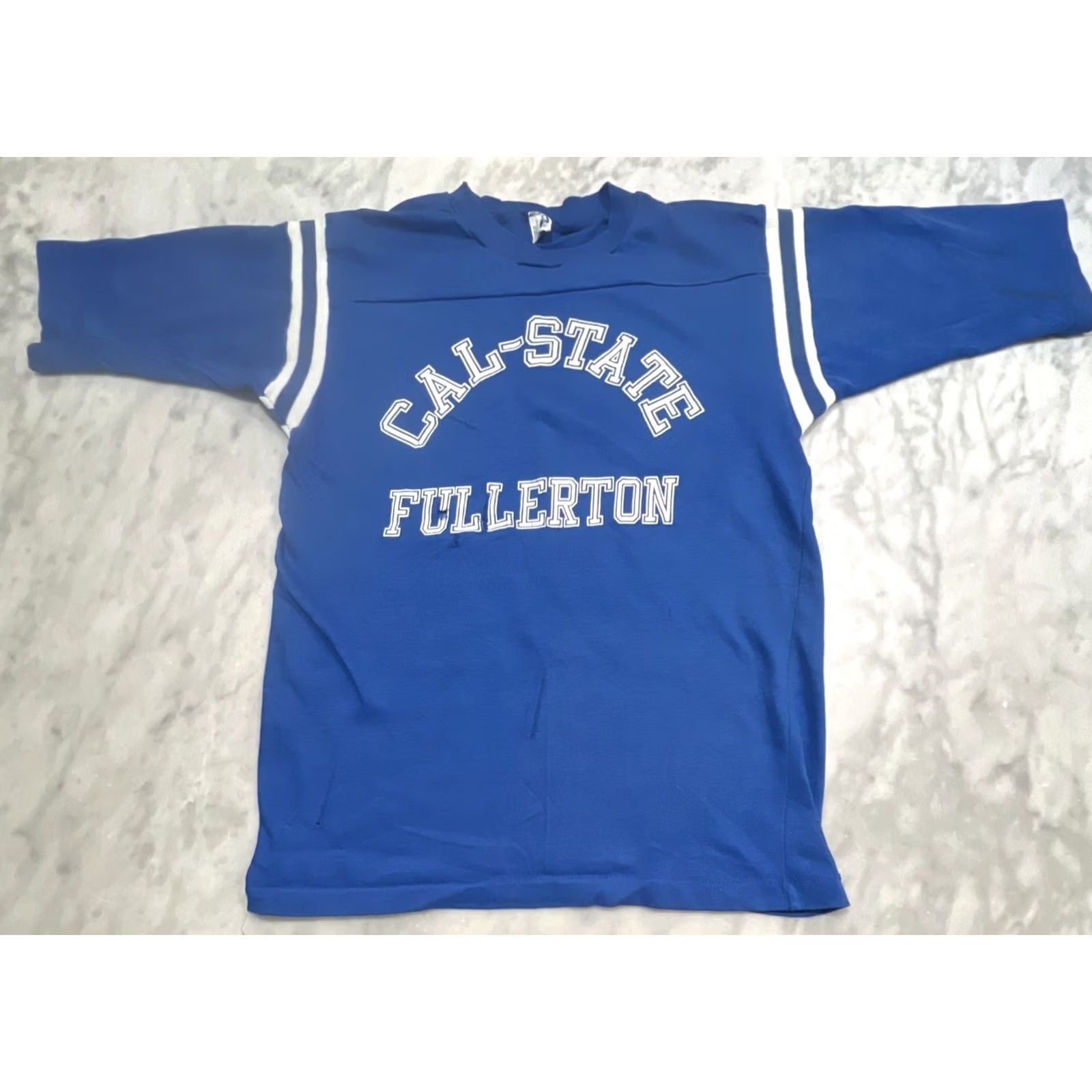 Vintage VINTAGE Artex Jersey Shirt S 3/4 Sleeve Blue Cal-State Fullerton Raglan Graphic Tee Thrash 1970s Mens/Womens Size US S / EU 44-46 / 1 - 2 Thumbnail