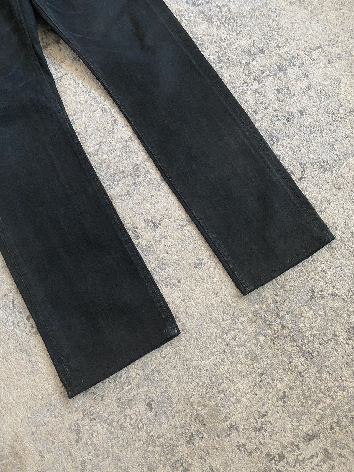 Japanese Brand Halb - Coated Black Straight Denim Size US 33 - 4 Thumbnail