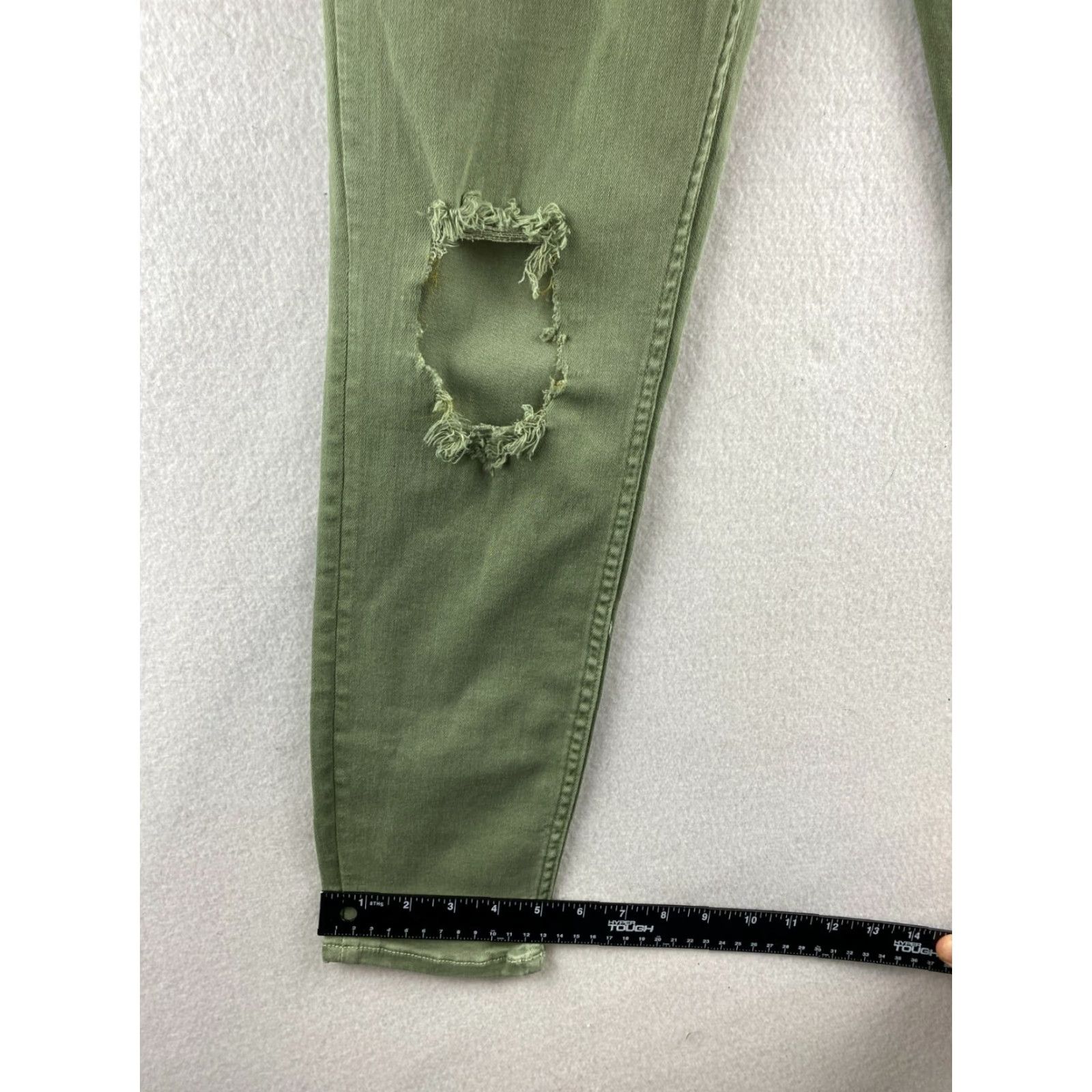 Free People Free People Jeans Womens 30 Green Ankle Stretch Denim High Rise Tapper Pants Size 30" / US 8 / IT 44 - 6 Thumbnail