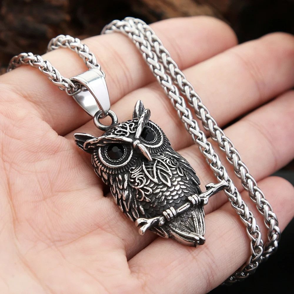 Other Vintage Stainless Steel Owl Pendant Necklace Size ONE SIZE - 1 Thumbnail