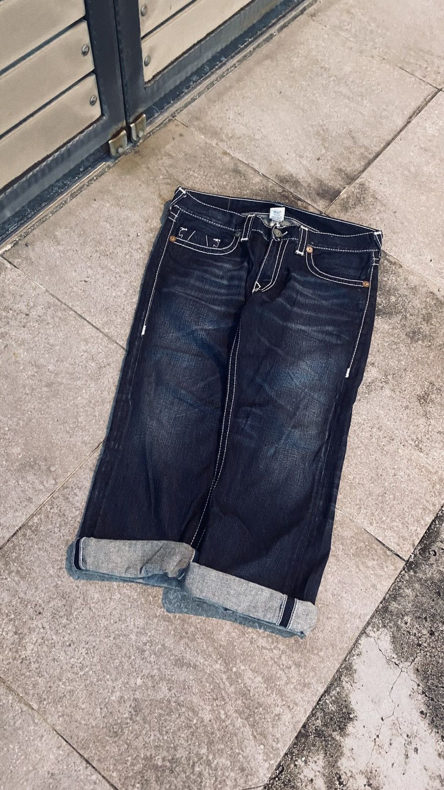 True Religion TRUE RELIGION BAGGY RAW DENIM JEANS Size US 38 / EU 54 - 1 Thumbnail