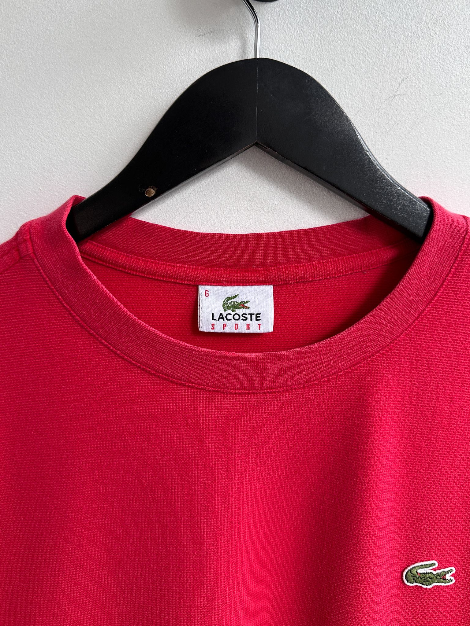 Lacoste Vintage Lacoste Red T Shirt Size US L / EU 52-54 / 3 - 5 Thumbnail