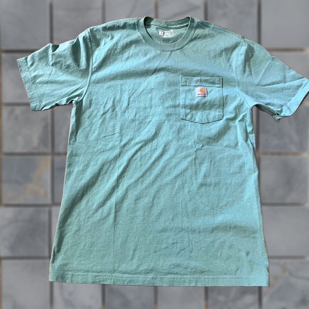 Carhartt Carhartt Shirt Mens Medium Pocket Tee Green Loose Fit Tshirt Size US M / EU 48-50 / 2 - 1 Thumbnail