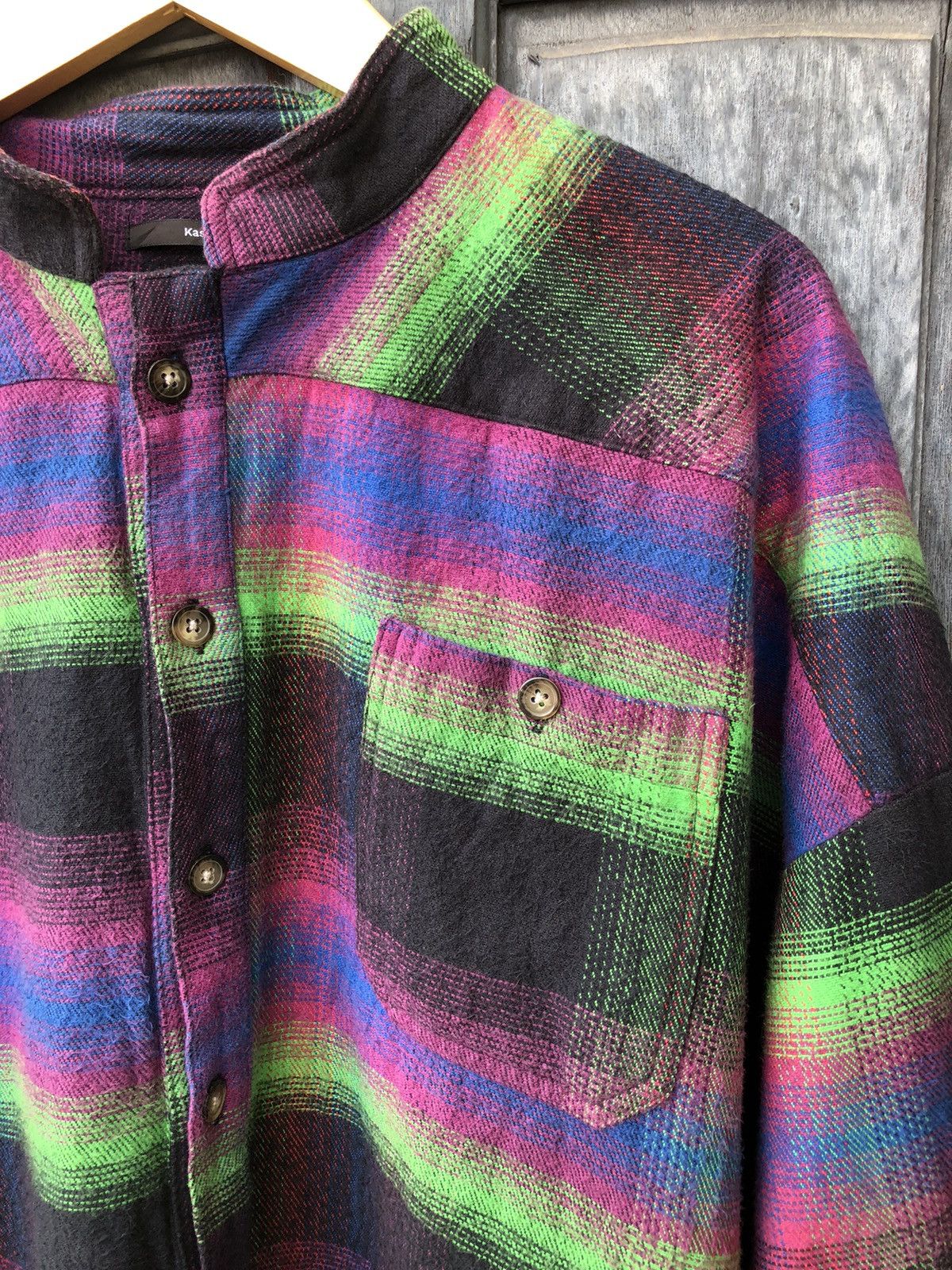 Japanese Brand Kastane Trippy Psychedelic Loose Oversize Flannel Size US XXL / EU 58 / 5 - 6 Thumbnail