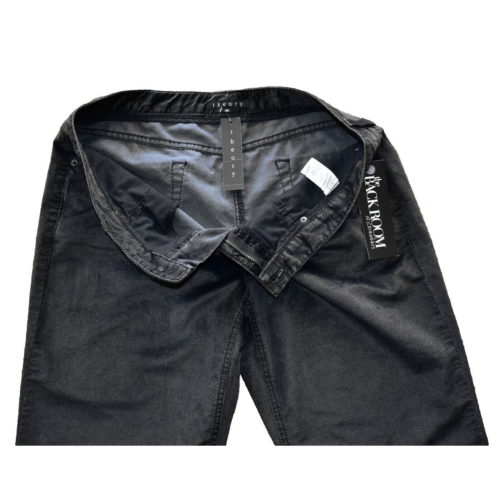 Theory THEORY Rezina Black Sequoia Wide Leg Jean Style Pant 12 $245 Size 34" / US 12 / IT 48 - 3 Thumbnail