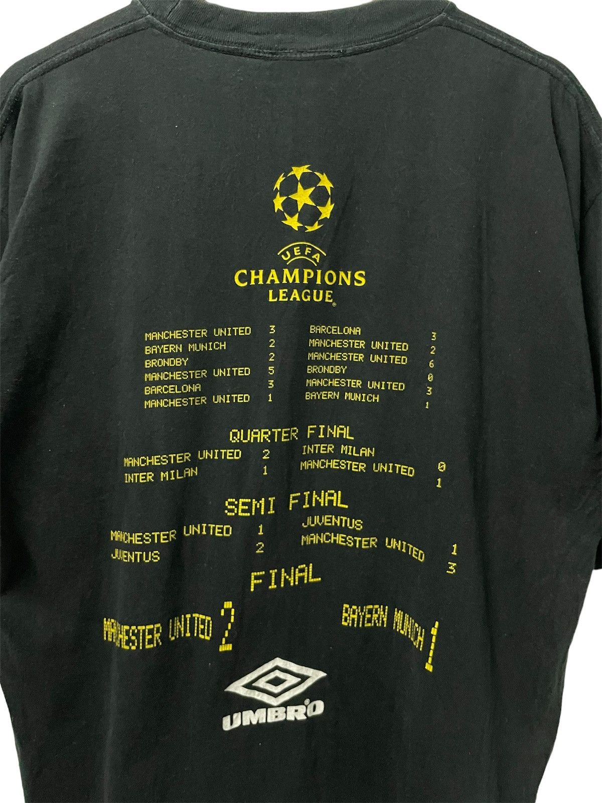 Vintage Very Rare Vintage UEFA Final Man U vs Bayern Munich Tee Size US XL / EU 56 / 4 - 4 Thumbnail