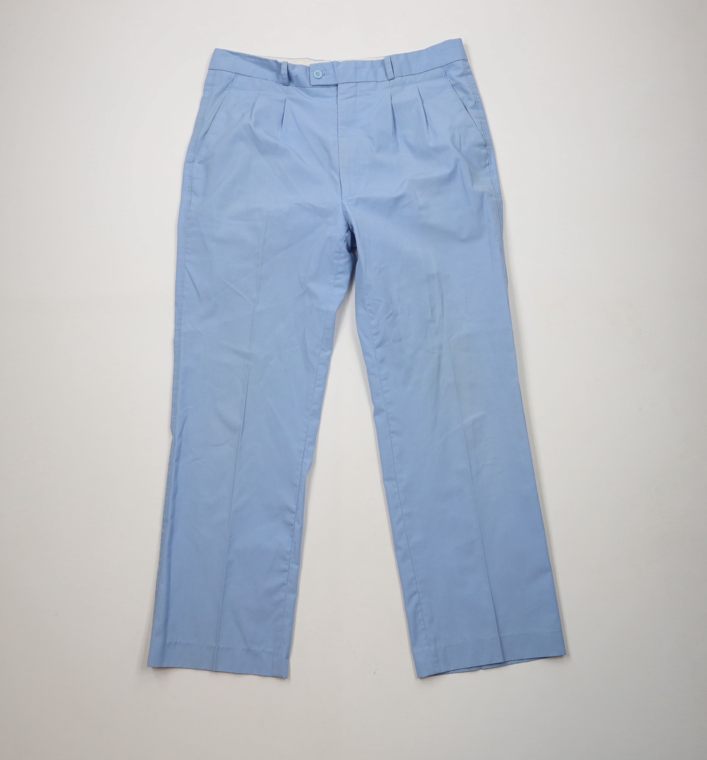 Vintage Vintage 70s Streetwear Flared Wide Leg Chino Pants Blue Size US 36 / EU 52 - 1 Thumbnail