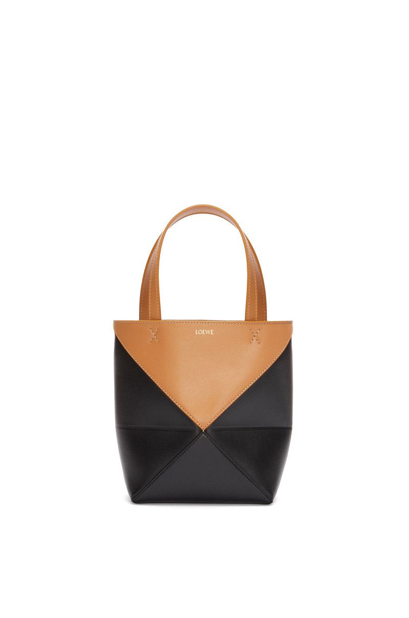 Loewe o1in1g0426 Size: OS/ Mini Puzzle Fold Tote Bag Desert/Black Size ONE SIZE - 1 Thumbnail