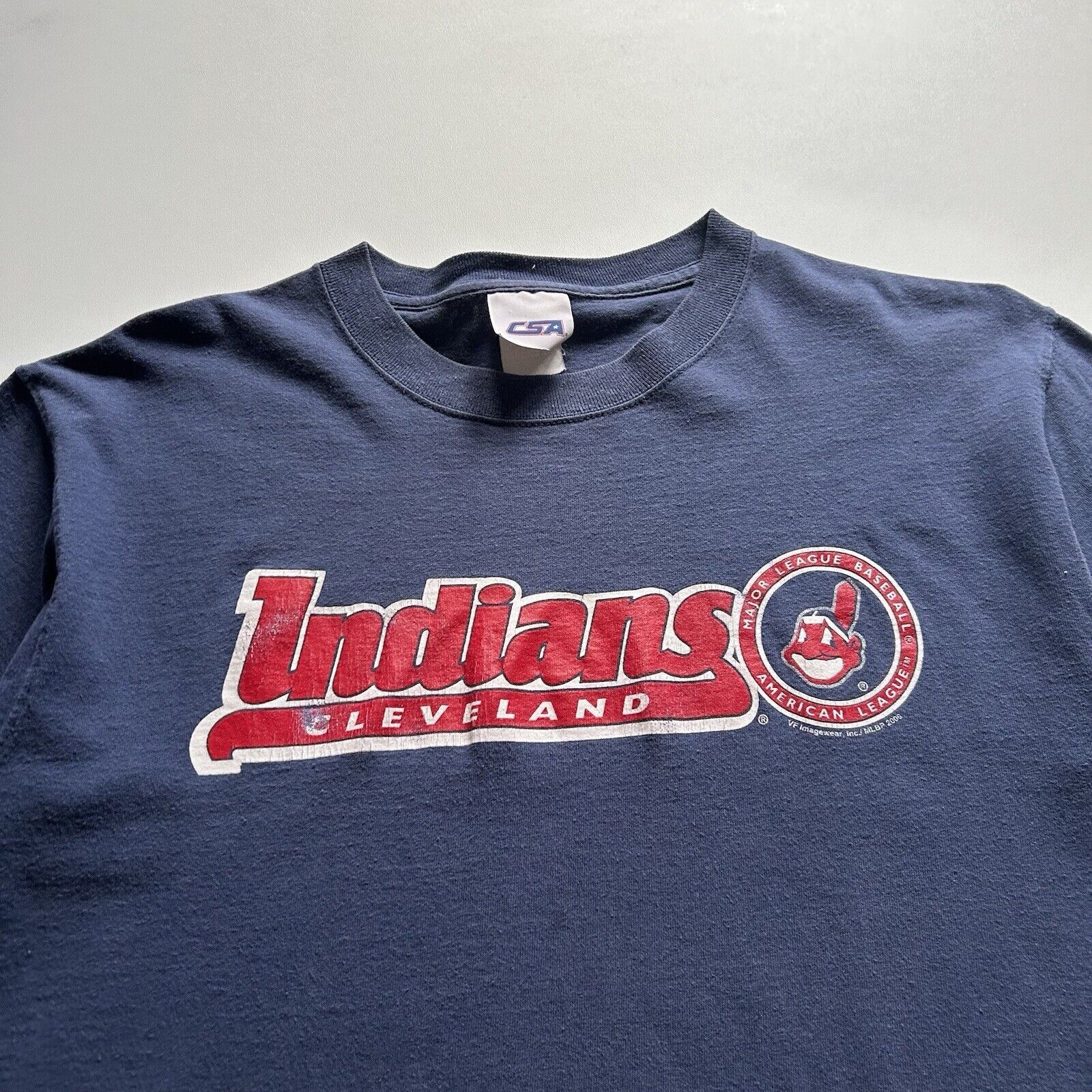 MLB × Vintage Vintage Y2K Cleveland Indians MLB Graphic T Shirt Large Rare Size US L / EU 52-54 / 3 - 2 Thumbnail