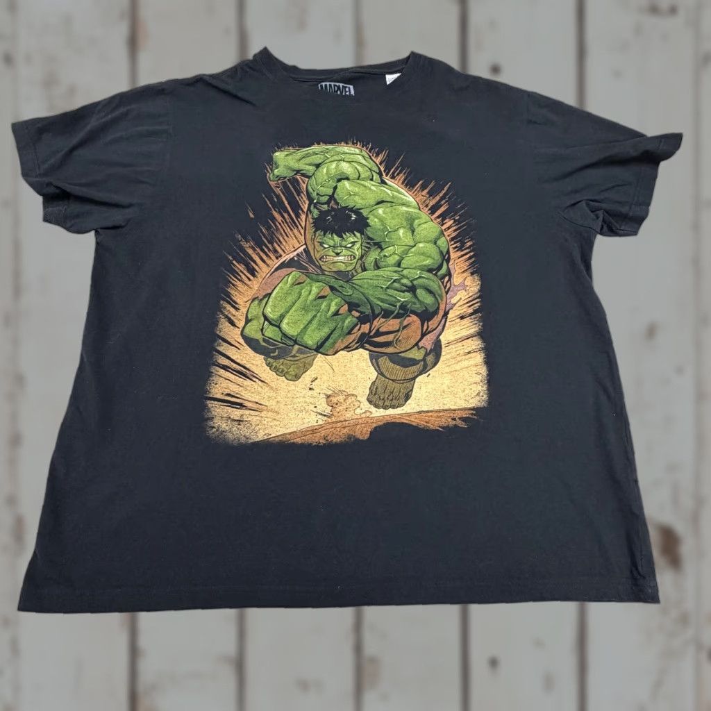 Vintage Marvel Hulk Shirt Mens 2XL Black Graphic Short Sleeve Crewneck T-Shirt Size US XXL / EU 58 / 5 - 1 Thumbnail