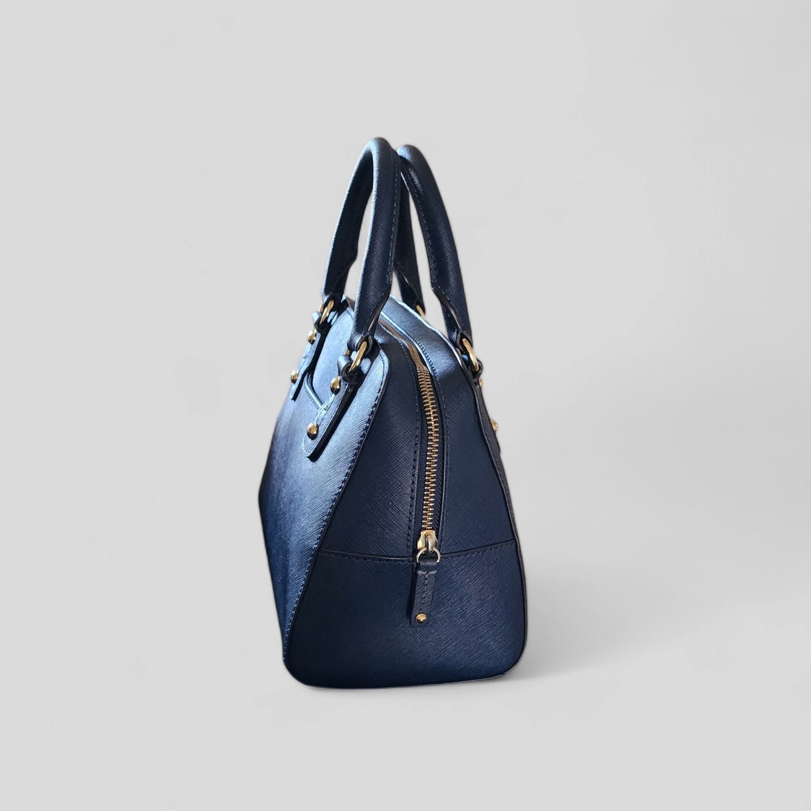 Michael Kors Michael Kors Satter Calf Navy Leather Small Satchel & wallet Size ONE SIZE - 7 Thumbnail