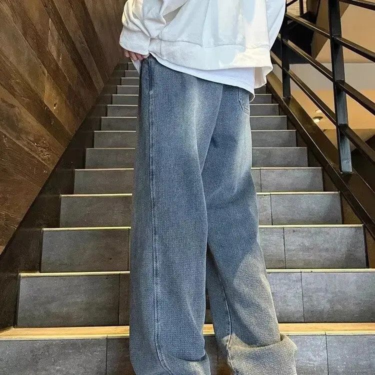 Japanese Brand Retro loose straight leg wide leg jeans Size US 32 / EU 48 - 4 Thumbnail