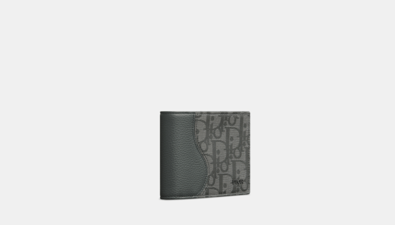 Dior o1w1db10426 2ADBH0 Size:OS / Saddle Bifold Wallet in Gray Size ONE SIZE - 2 Thumbnail