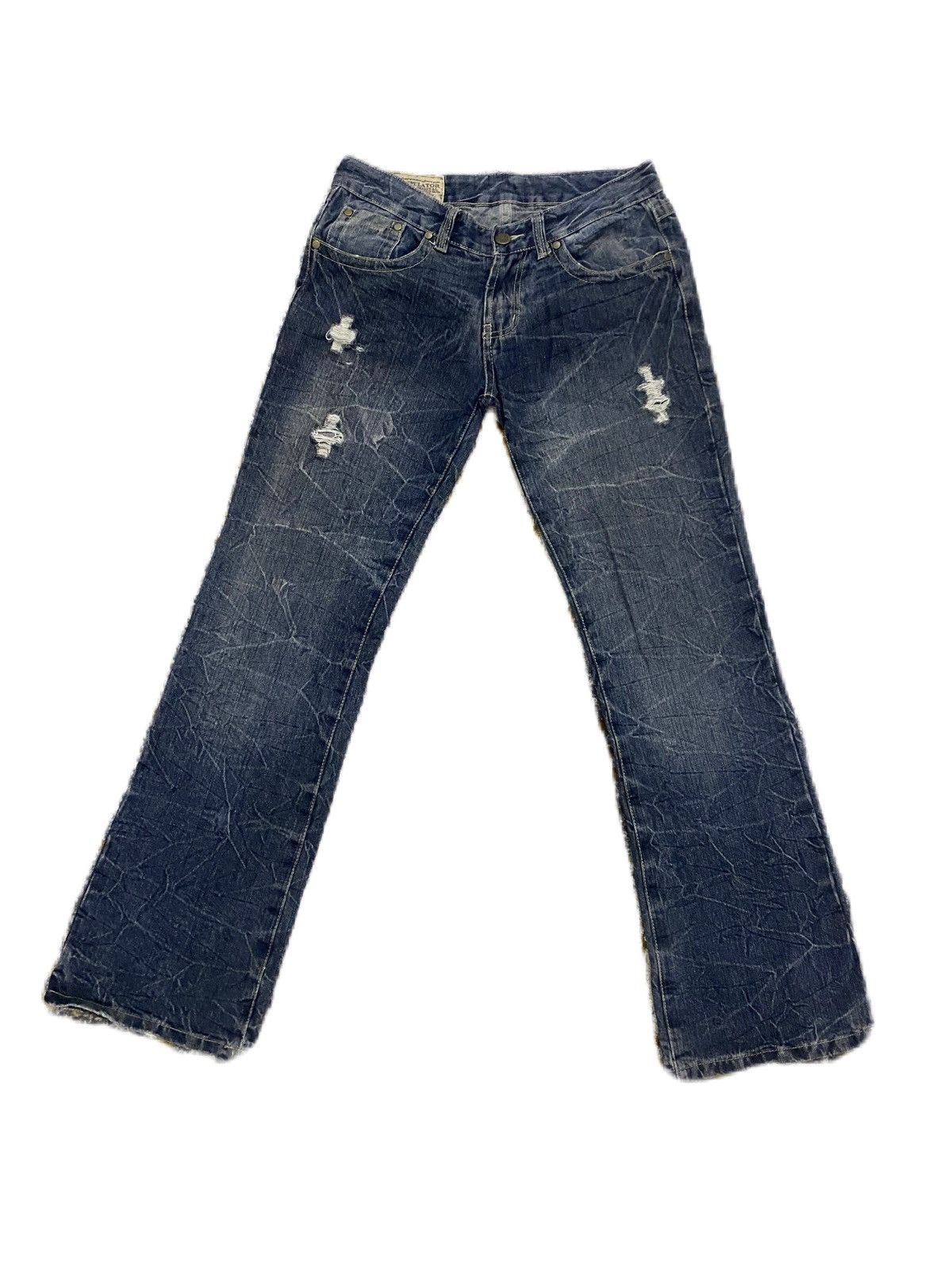 FLARE RIPPED TYPE MANIPULATOR JEANS JIMMY HENDRIX STYLE