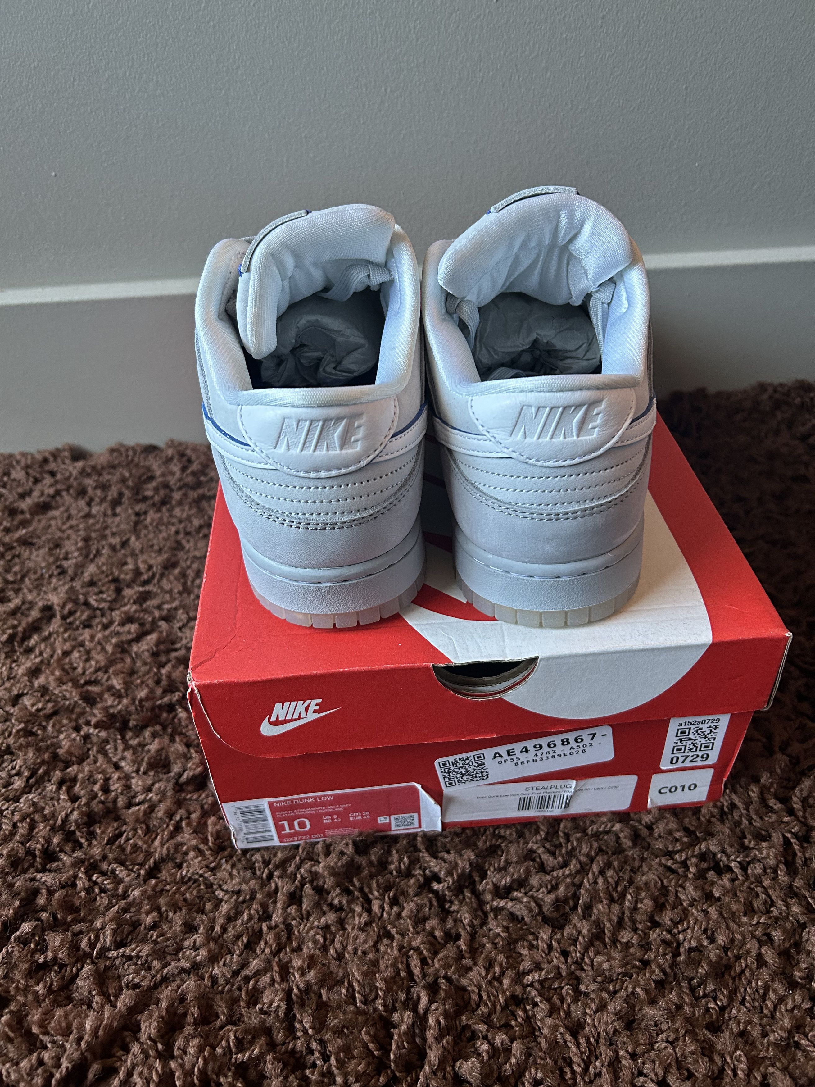 Nike DUNK LOW PURE PLATINUM/WHITE-WOLF GREY Size US 10 / EU 43 - 5 Thumbnail