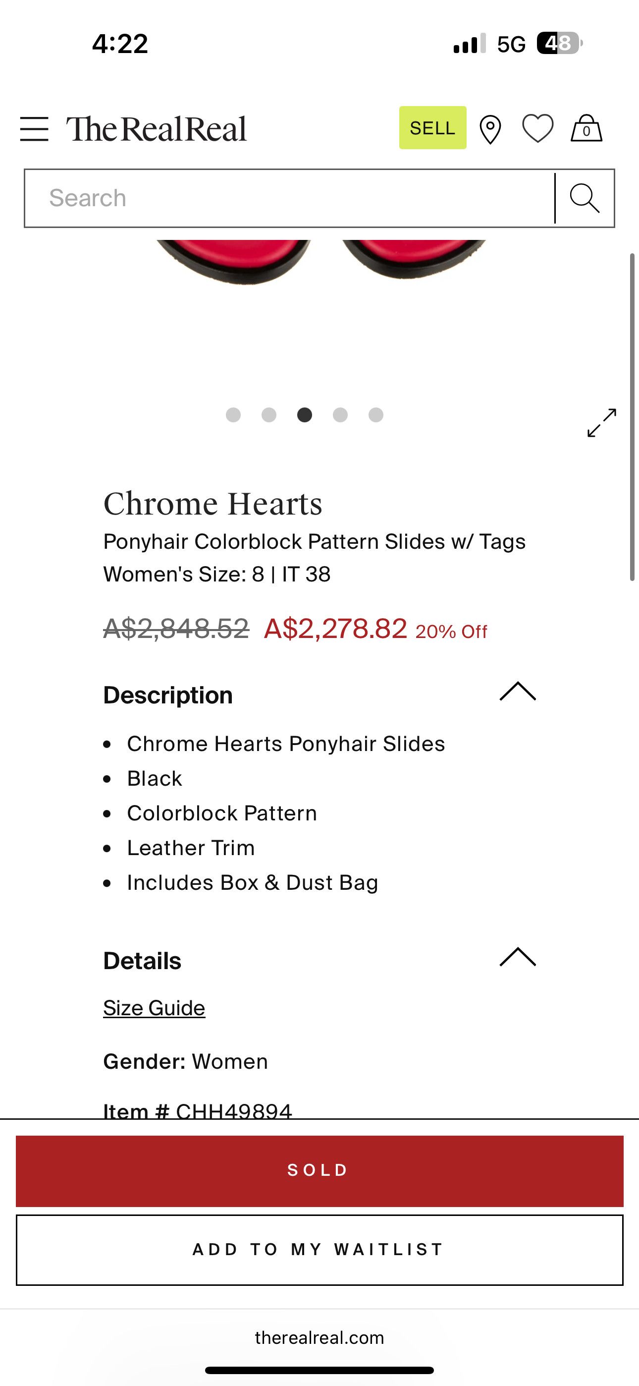 Chrome Hearts AUTHENTIC EXTREMELY RARE CHROME HEARTS PONY HAIR SLIDES Size US 8 / IT 38 - 13 Thumbnail