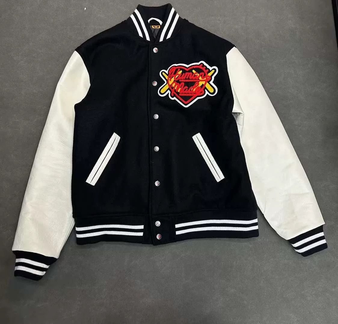 Human Made Human Made x Kaws Leather Sleeve Baseball Jacket Size US L / EU 52-54 / 3 - 1 Thumbnail